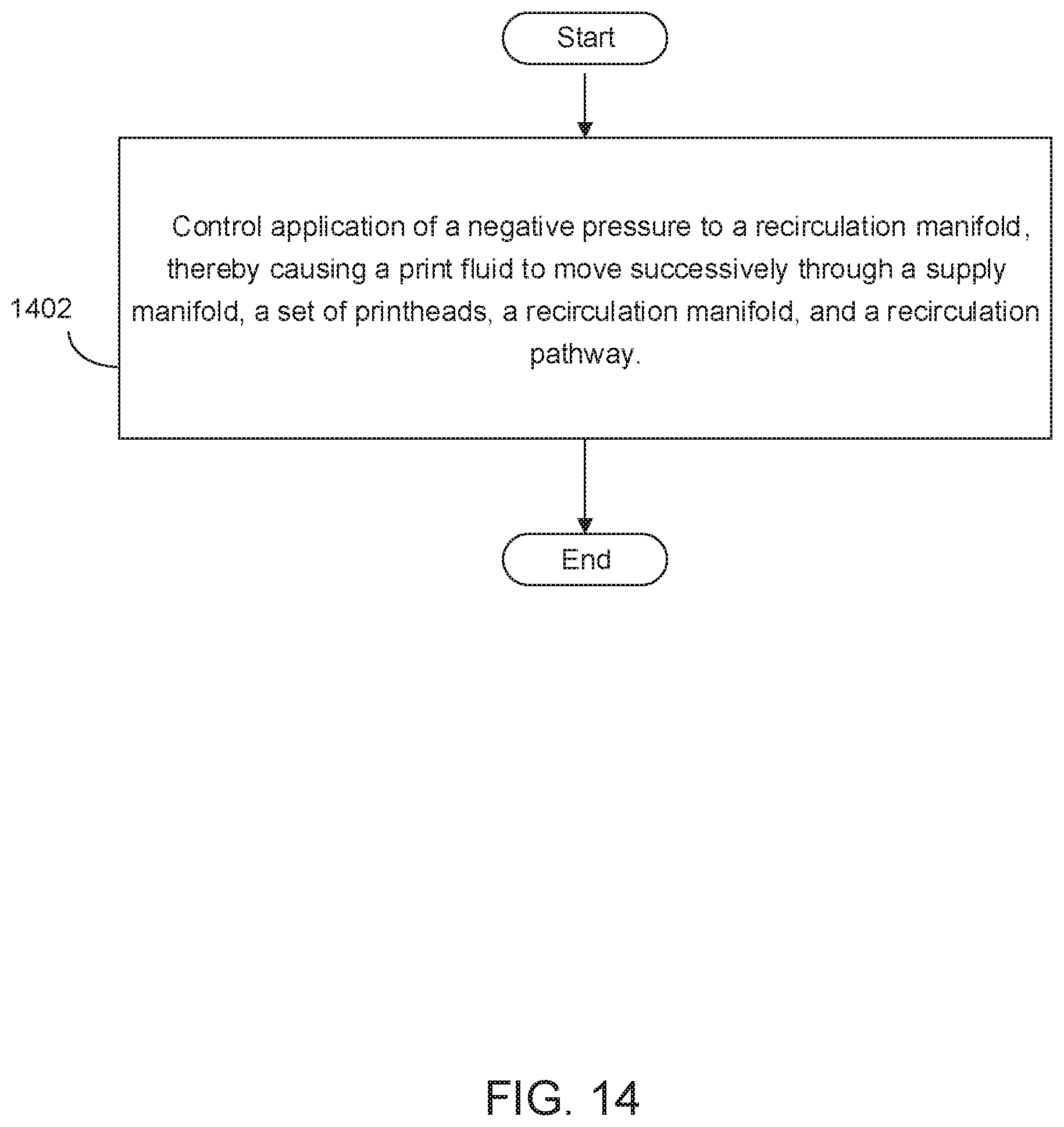 Patent US12350943 Figure 14 – Print fluid recirculation