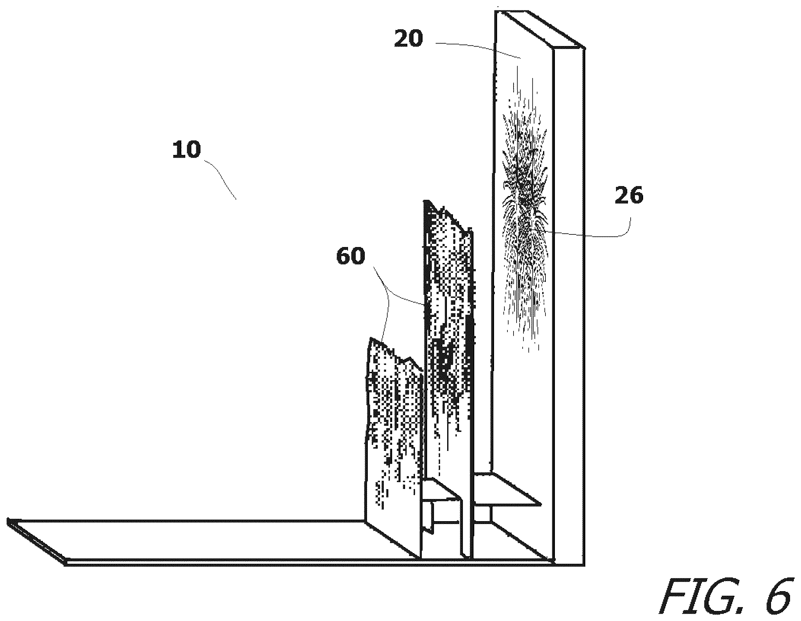 Patent US12350949 Figure 6 – Greeting card assembly with simulated background fireworks