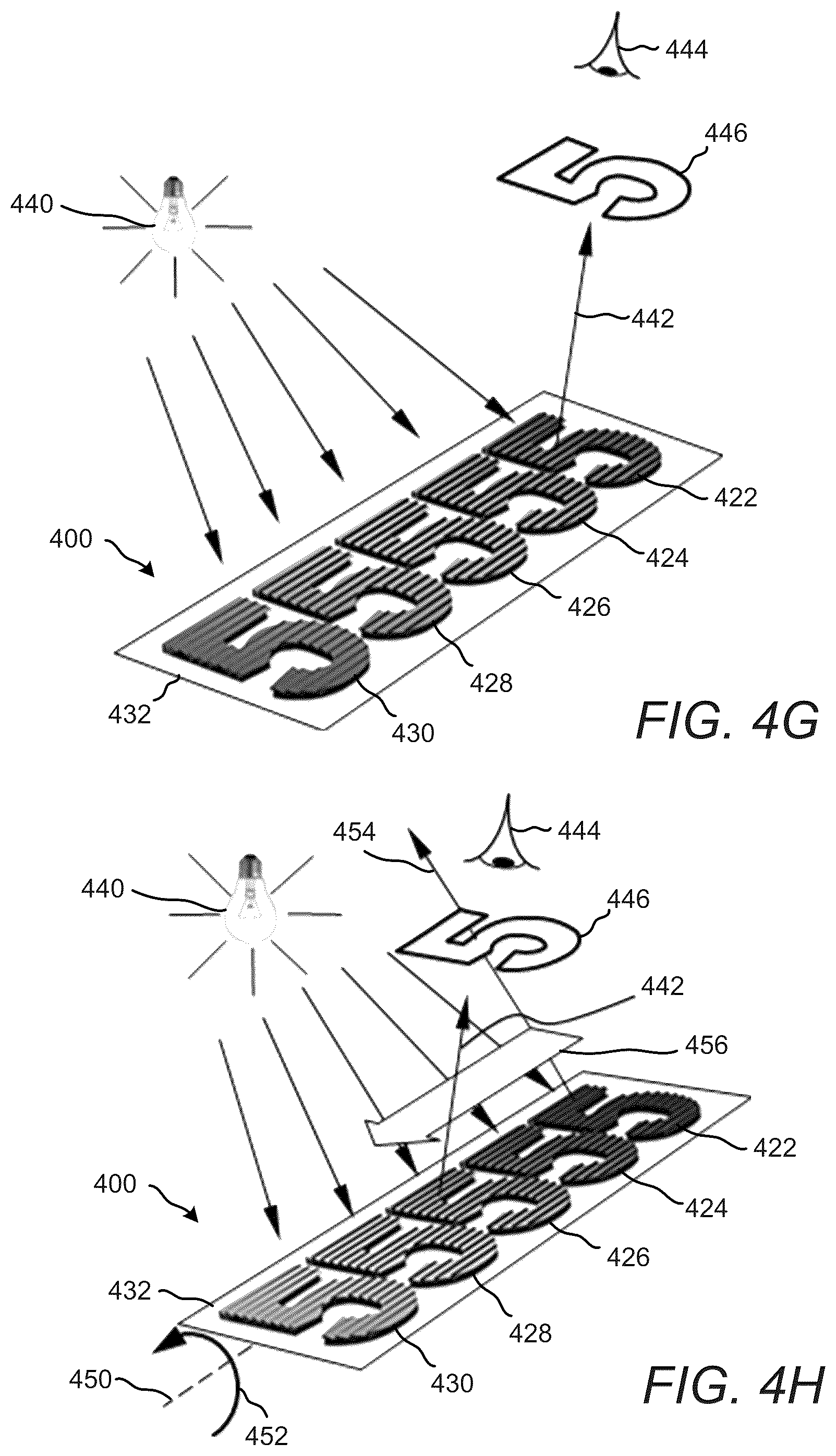 Patent US12350950 Figure 5 – Article with angled reflective segments
