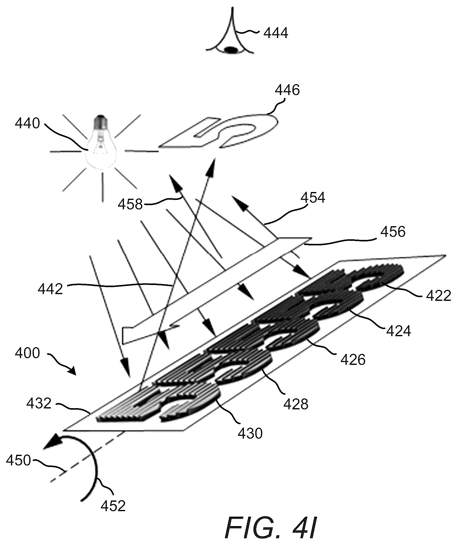 Patent US12350950 Figure 6 – Article with angled reflective segments