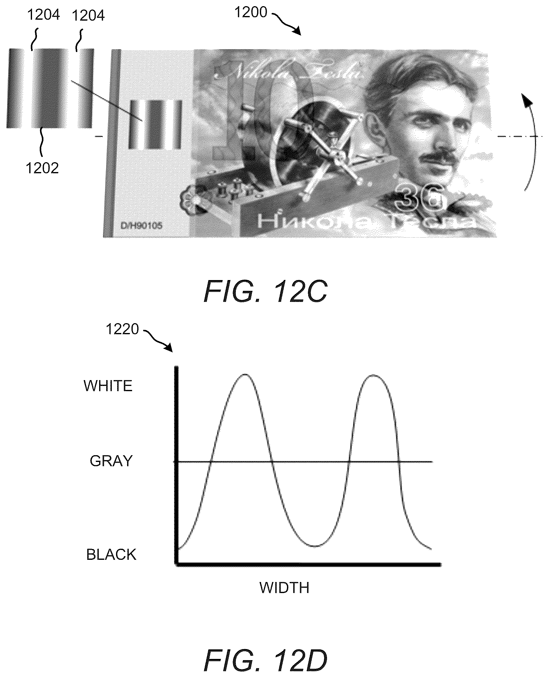 Patent US12350950 Figure 14 – Article with angled reflective segments