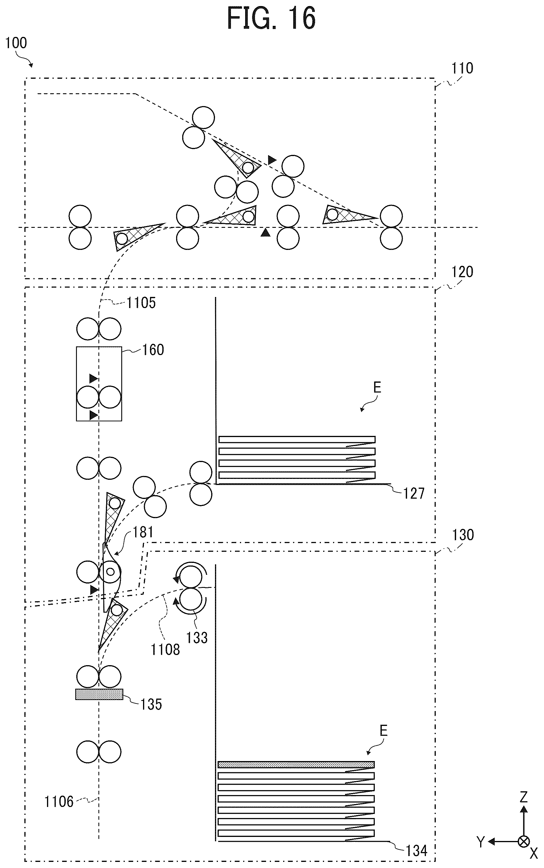 Patent US12350957 Figure 16 – Envelope processing apparatus and image forming system