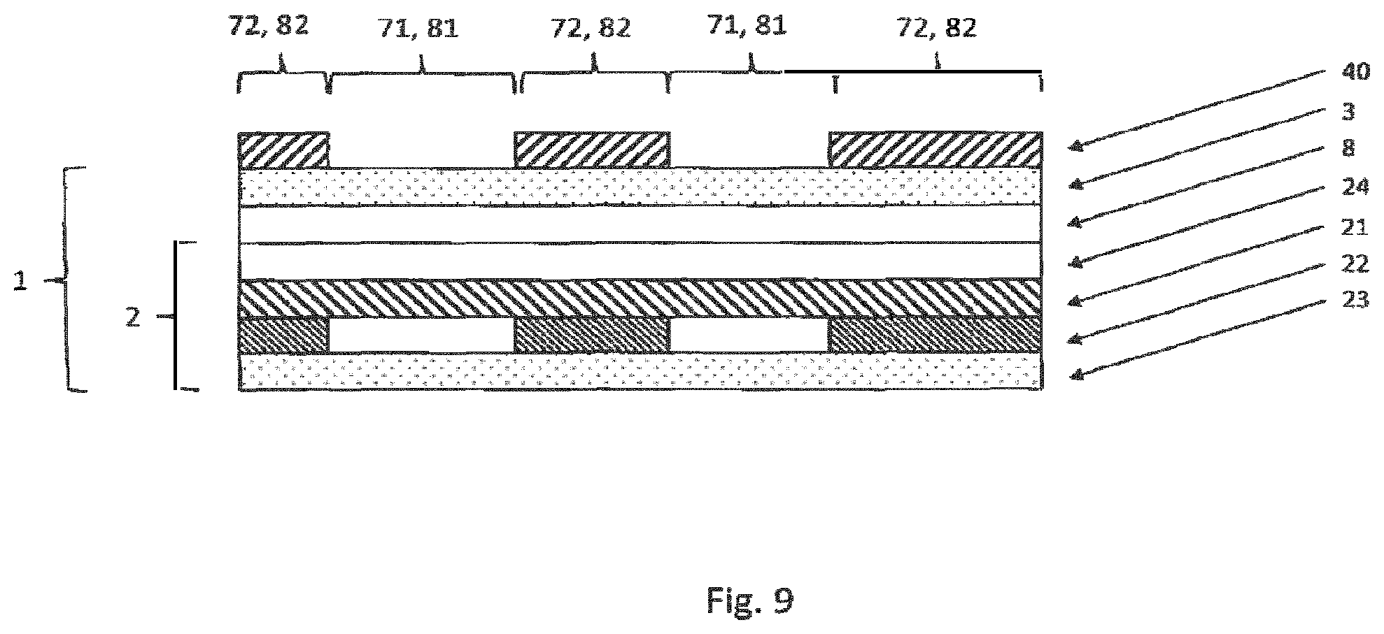 Patent US12350958 Figure 8 – Transfer film, plastic injection-molded article, and method for the production thereof