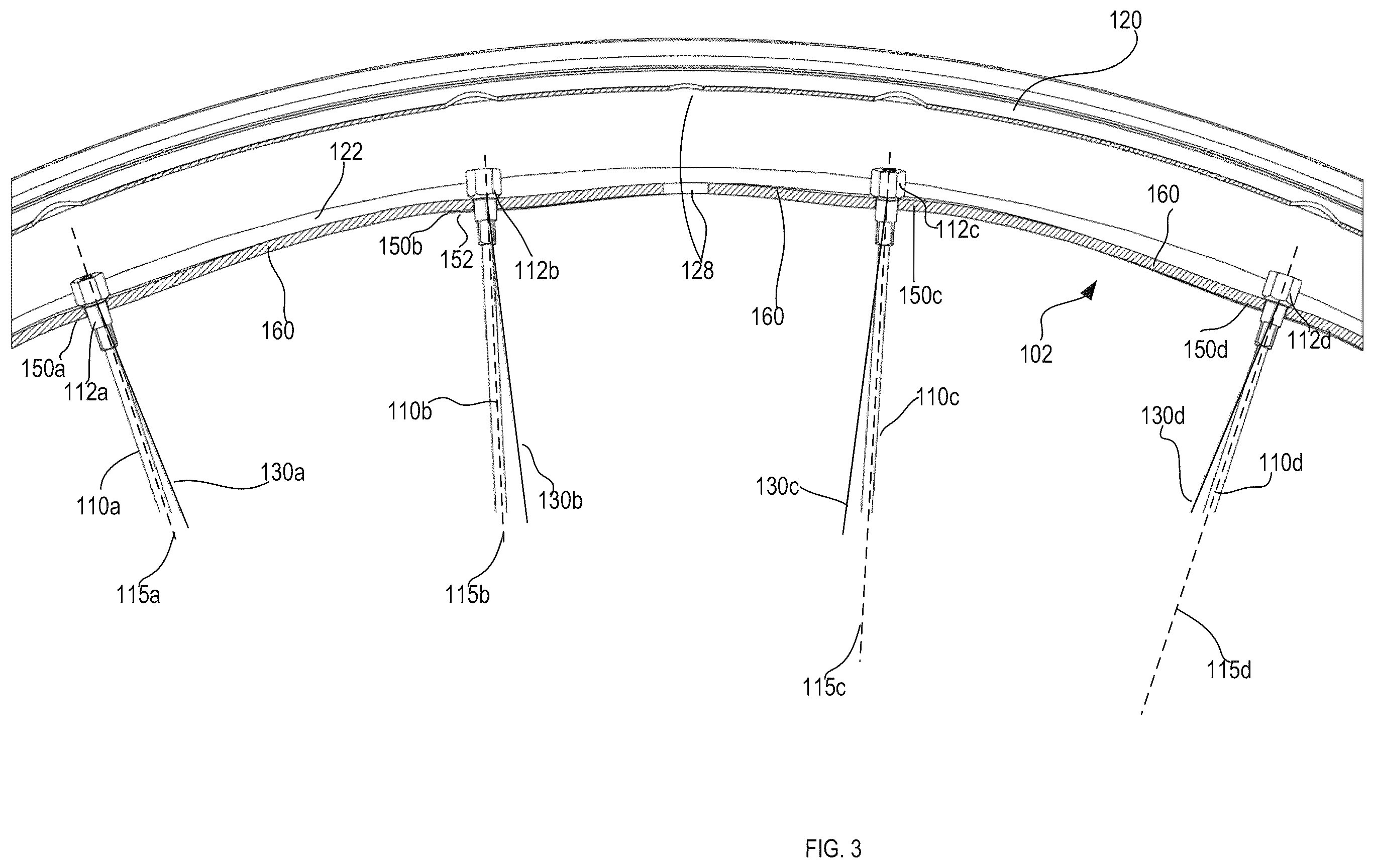 Patent US12350963 Figure 3 – Bicycle rim adapted to reduce spoke fatigue