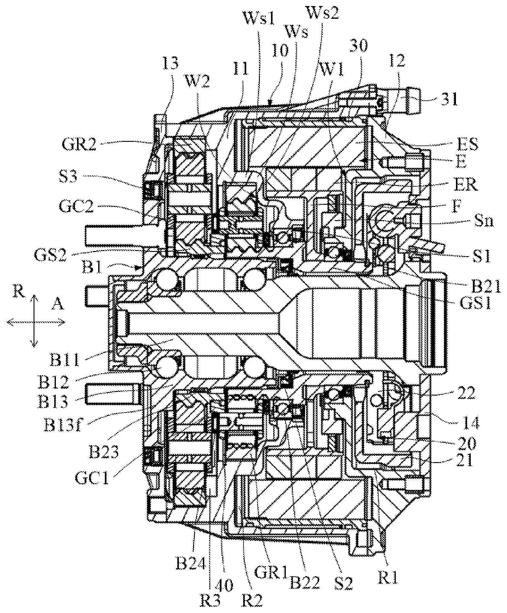 Patent US12350964 Figure 1 – Wheel hub driving system