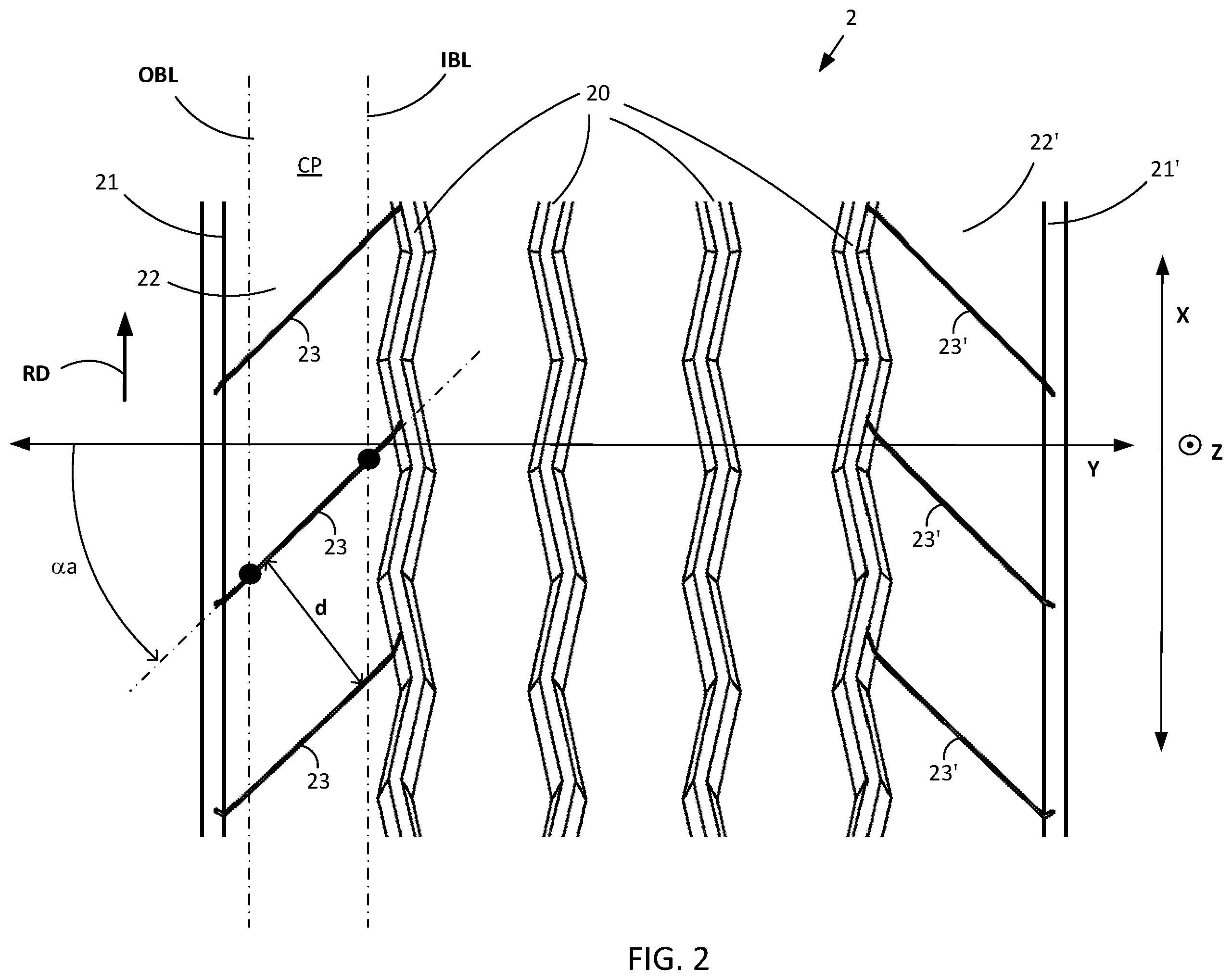 Patent US12350970 Figure 2 – Heavy truck tire tread and heavy truck tire