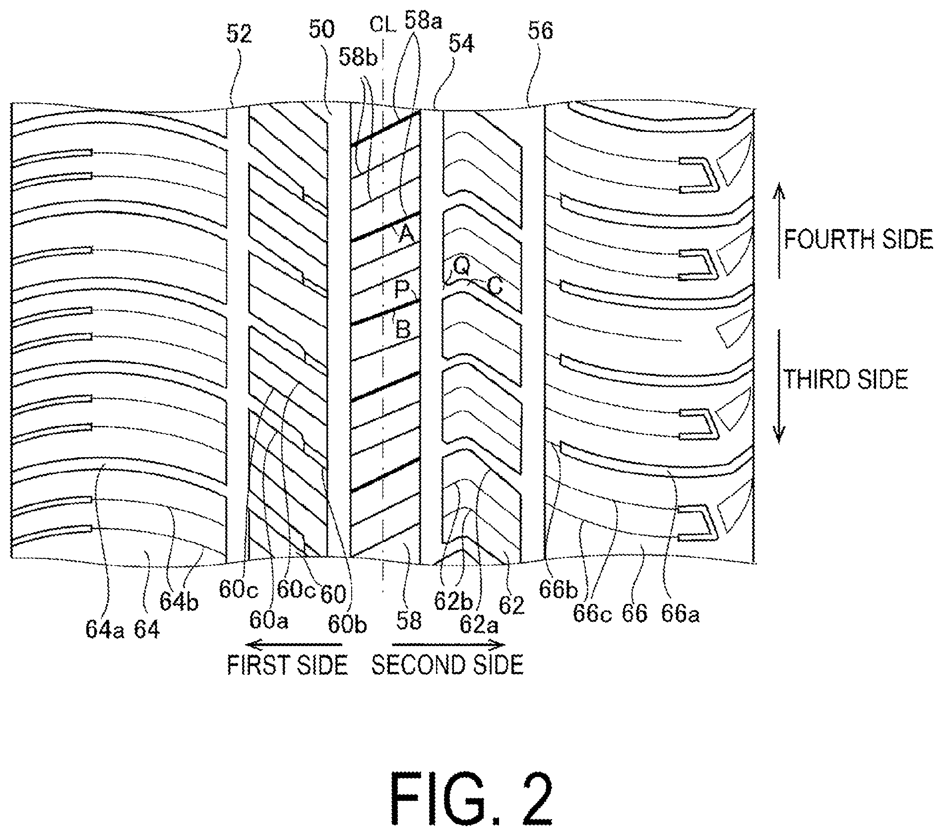 Patent US12350973 Figure 2 – Tire