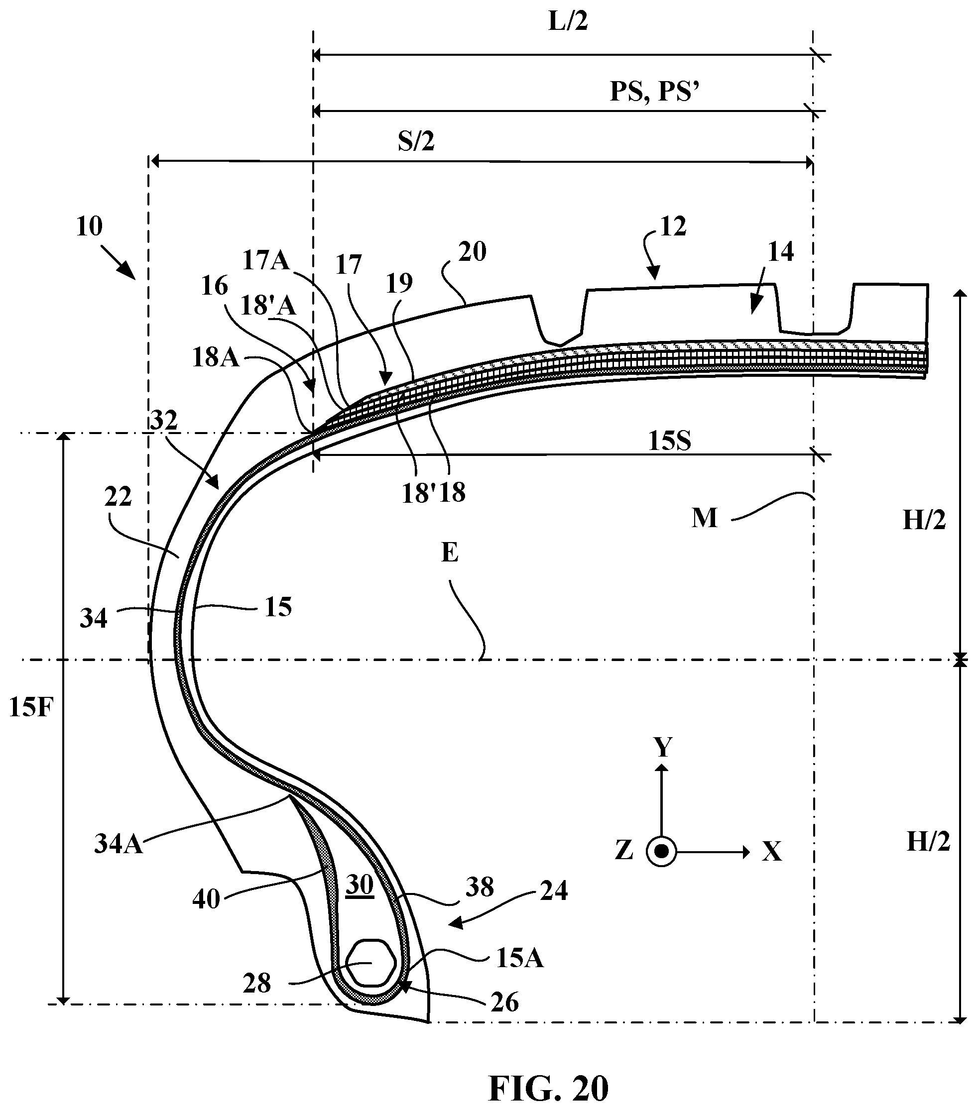Patent US12350982 Figure 11 – Low-noise tire and method for manufacturing same