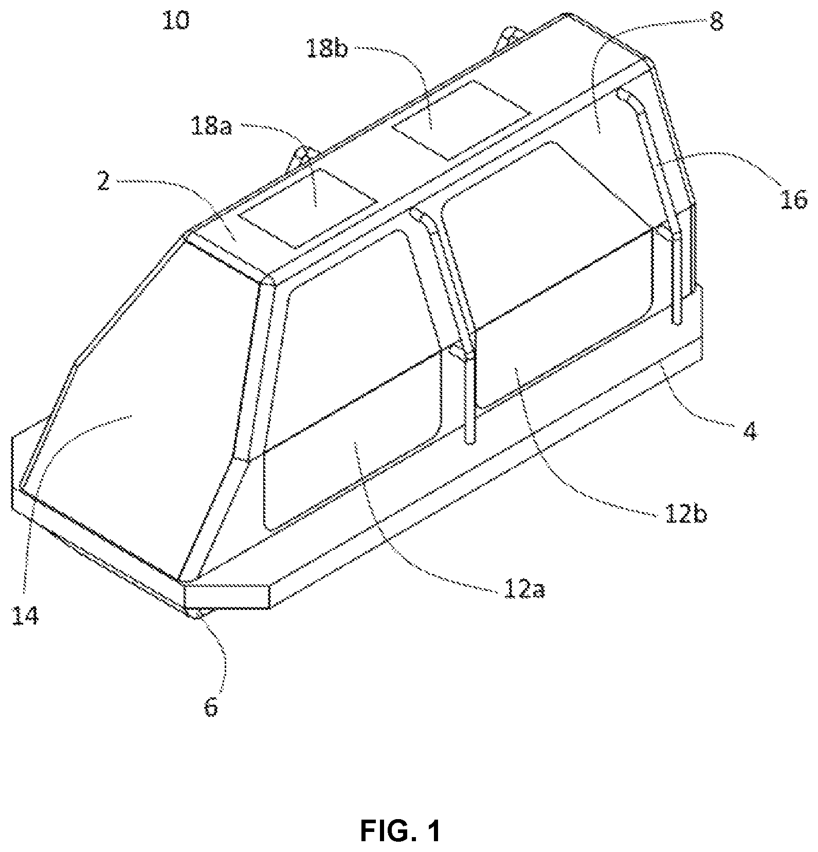 Patent US12350984 Figure 1 – Detachable cab for an amphibious vehicle