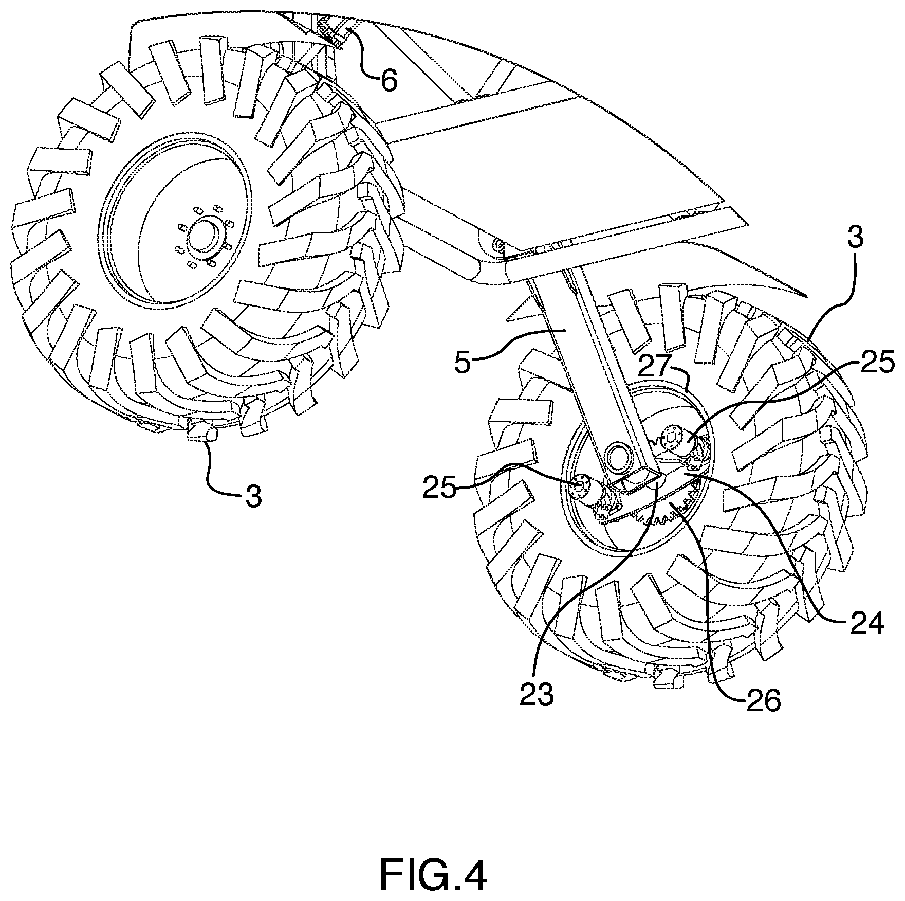 Patent US12350985 Figure 4 – Amphibious pumping vehicle