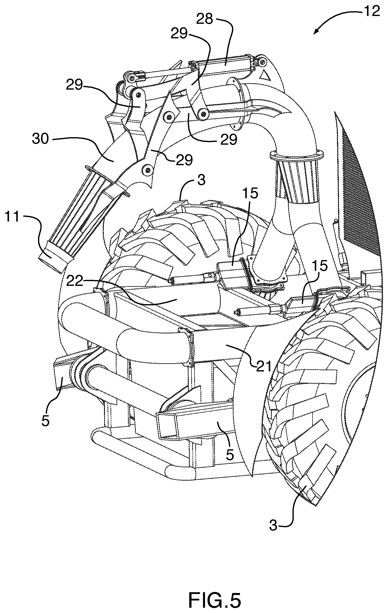 Patent US12350985 Figure 5 – Amphibious pumping vehicle