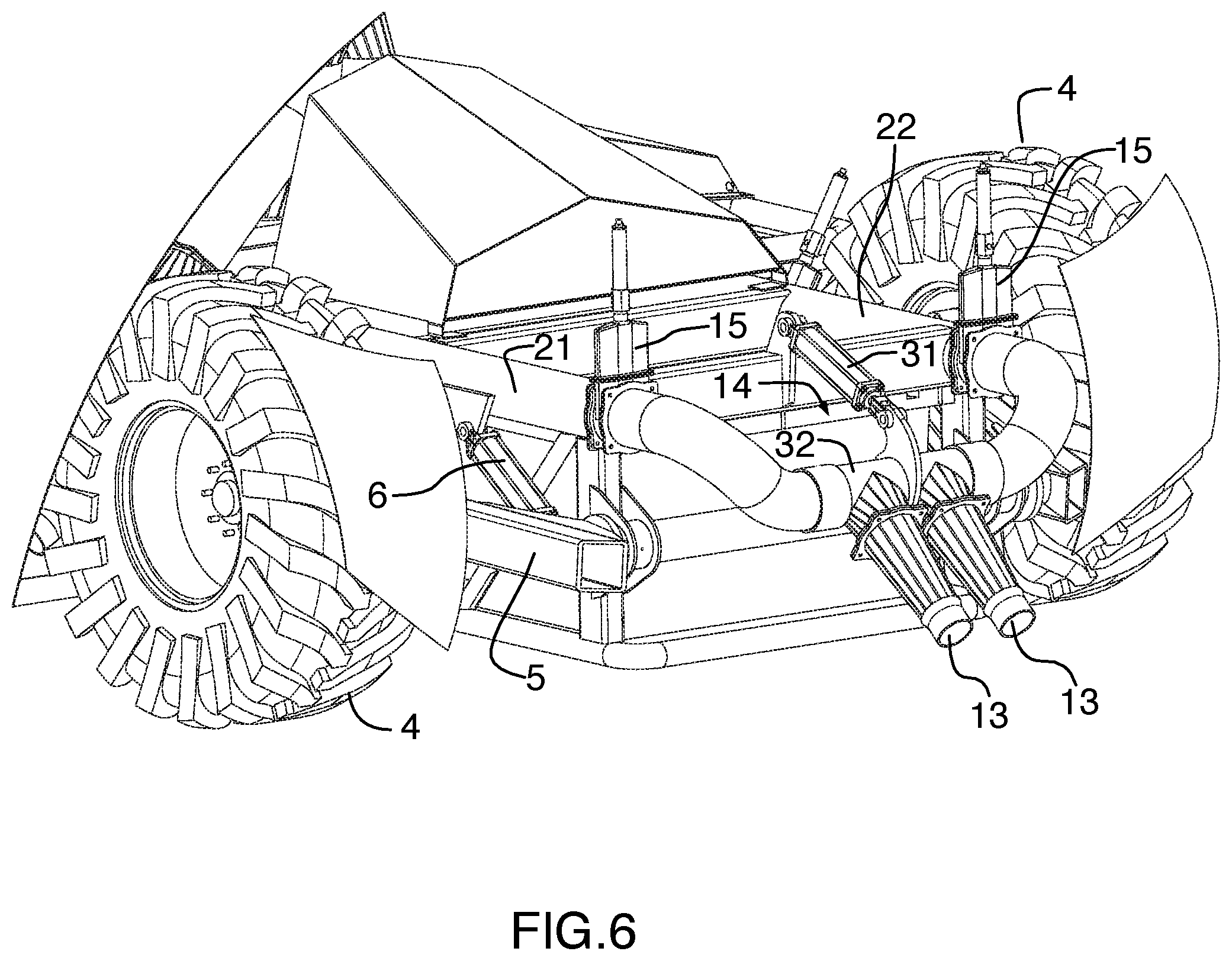 Patent US12350985 Figure 6 – Amphibious pumping vehicle