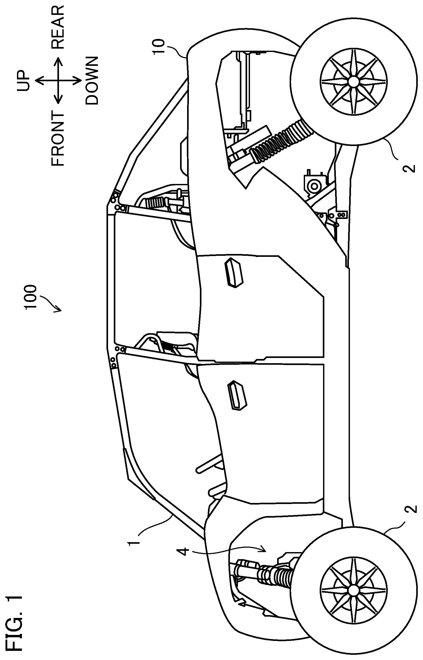 Patent US12350994 Figure 1 – Suspension and off-road vehicle