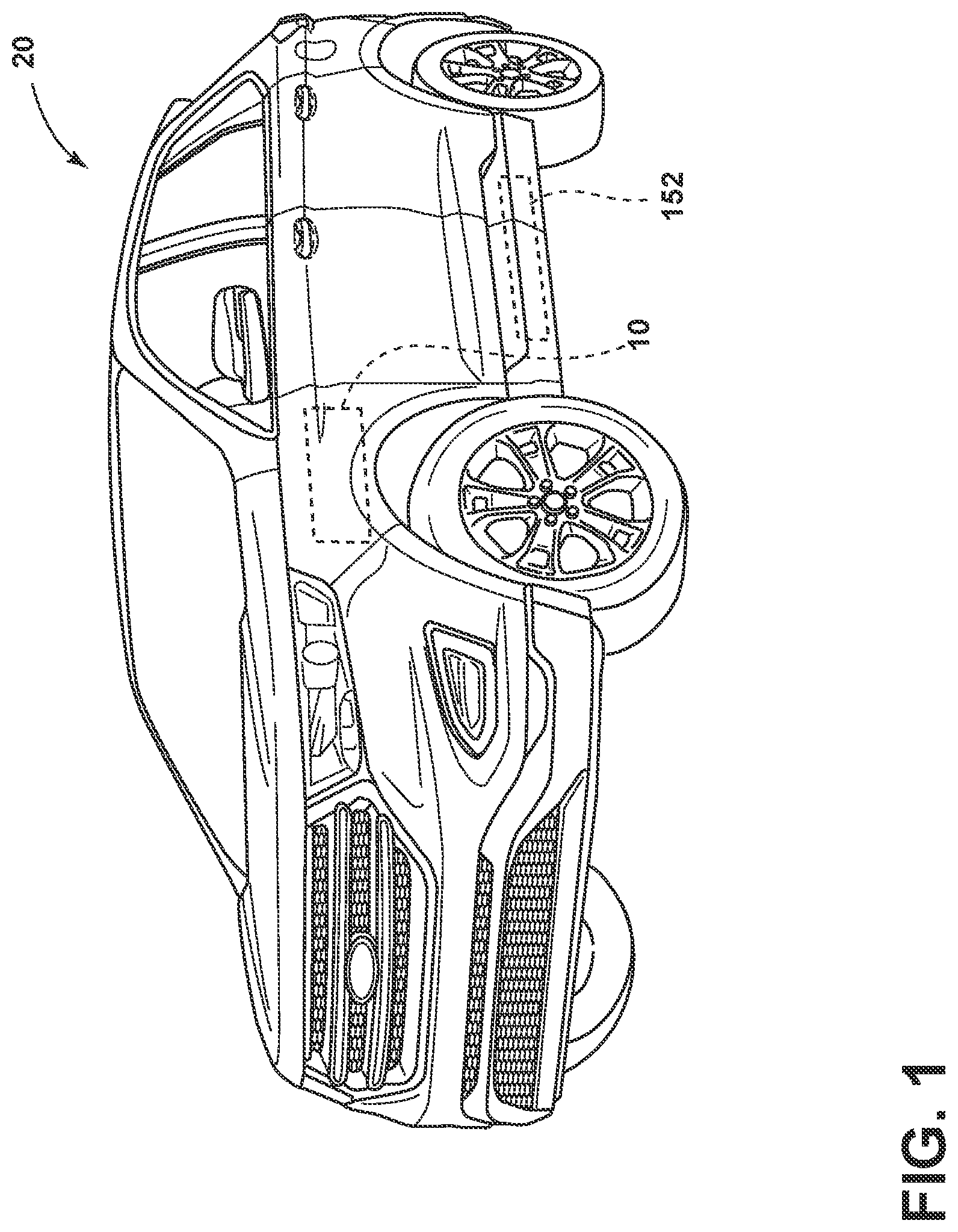 Patent US12350996 Figure 1 – Vehicle heat exchange
