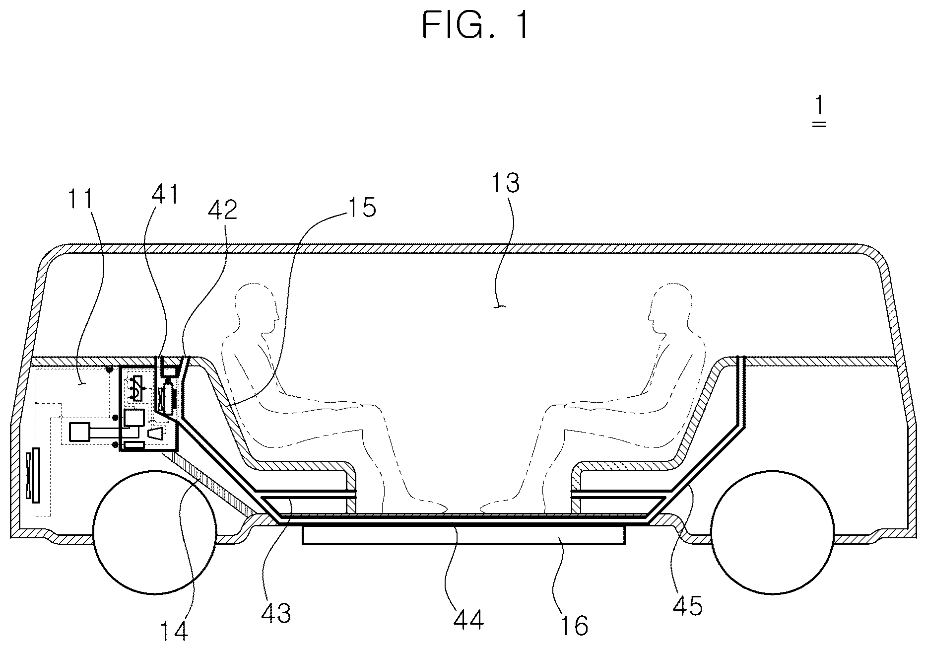 Patent US12350998 Figure 1 – Modular air conditioning system for electric vehicle