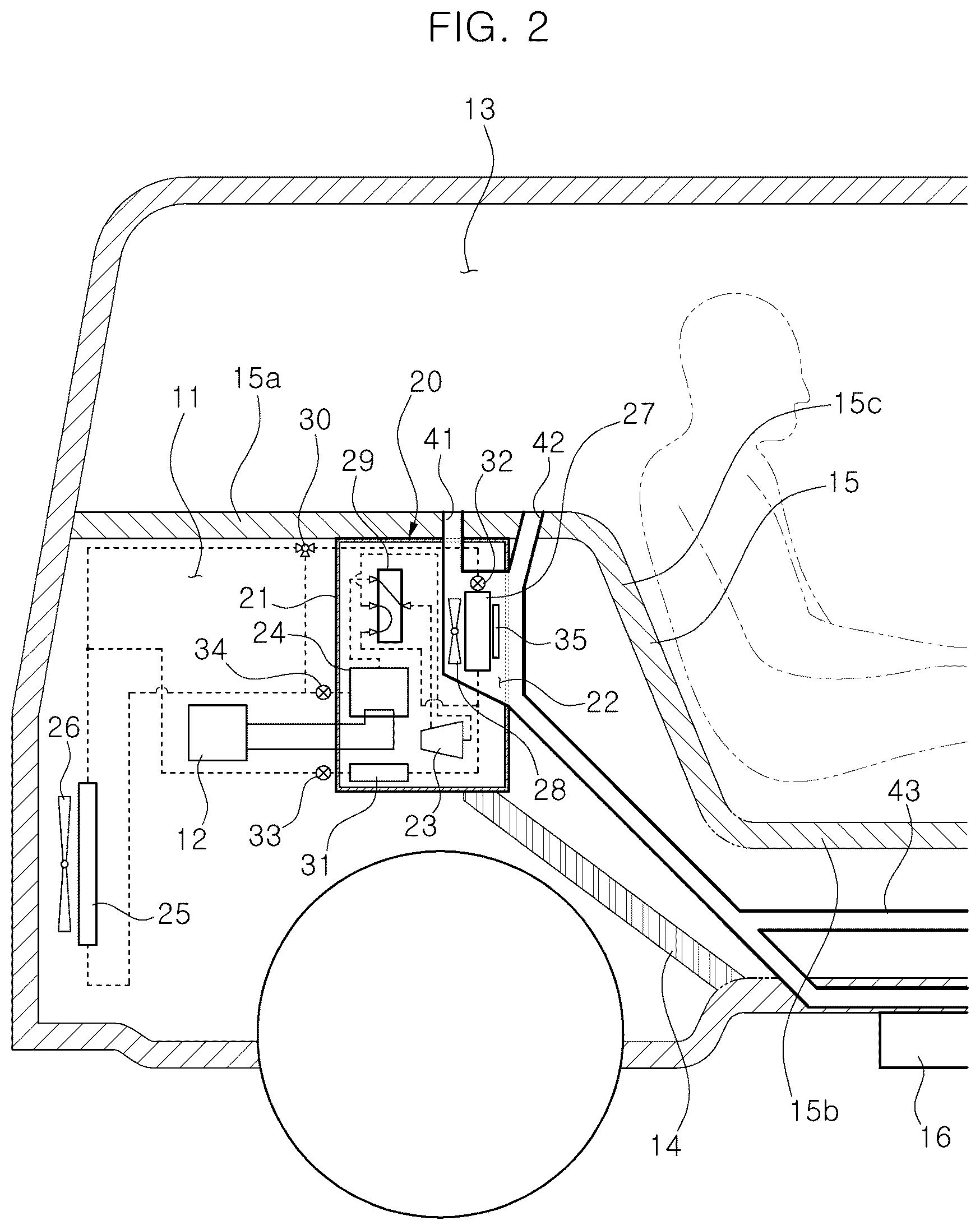 Patent US12350998 Figure 2 – Modular air conditioning system for electric vehicle