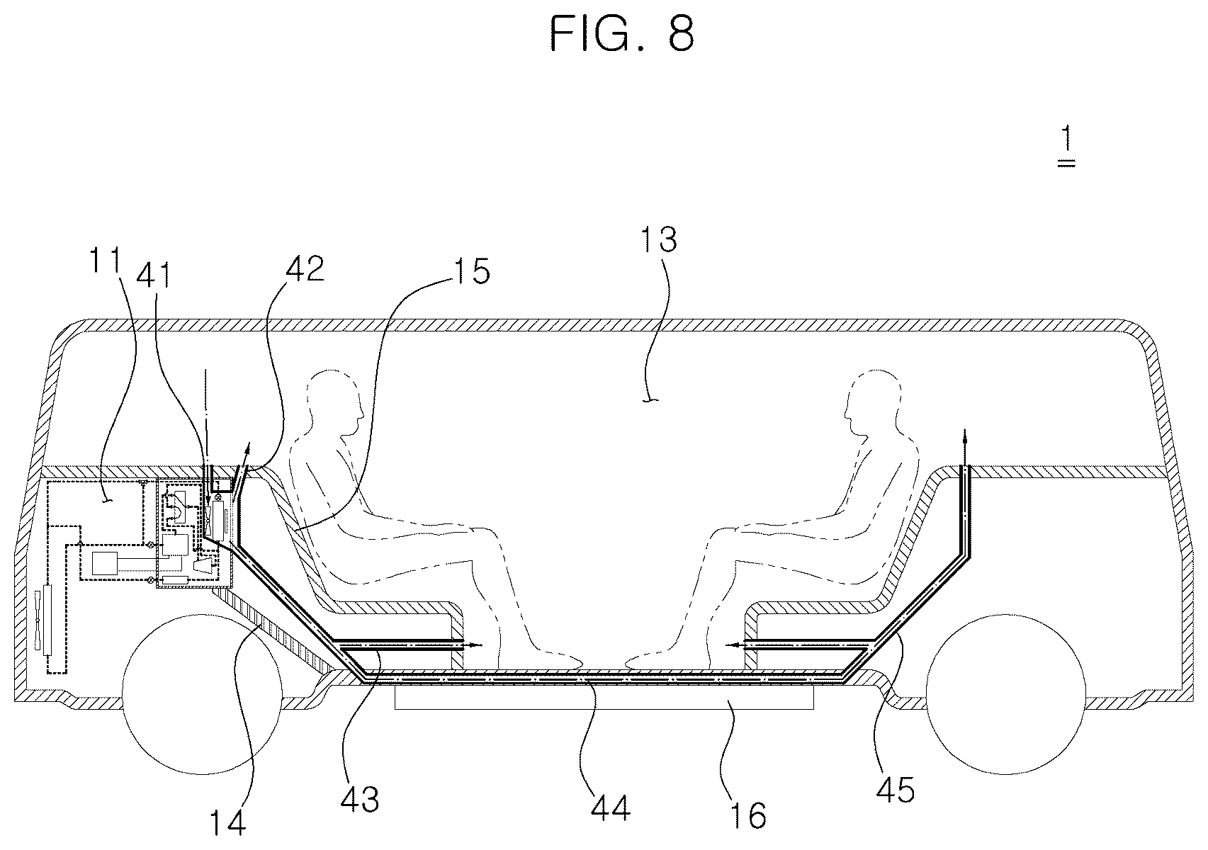 Patent US12350998 Figure 8 – Modular air conditioning system for electric vehicle