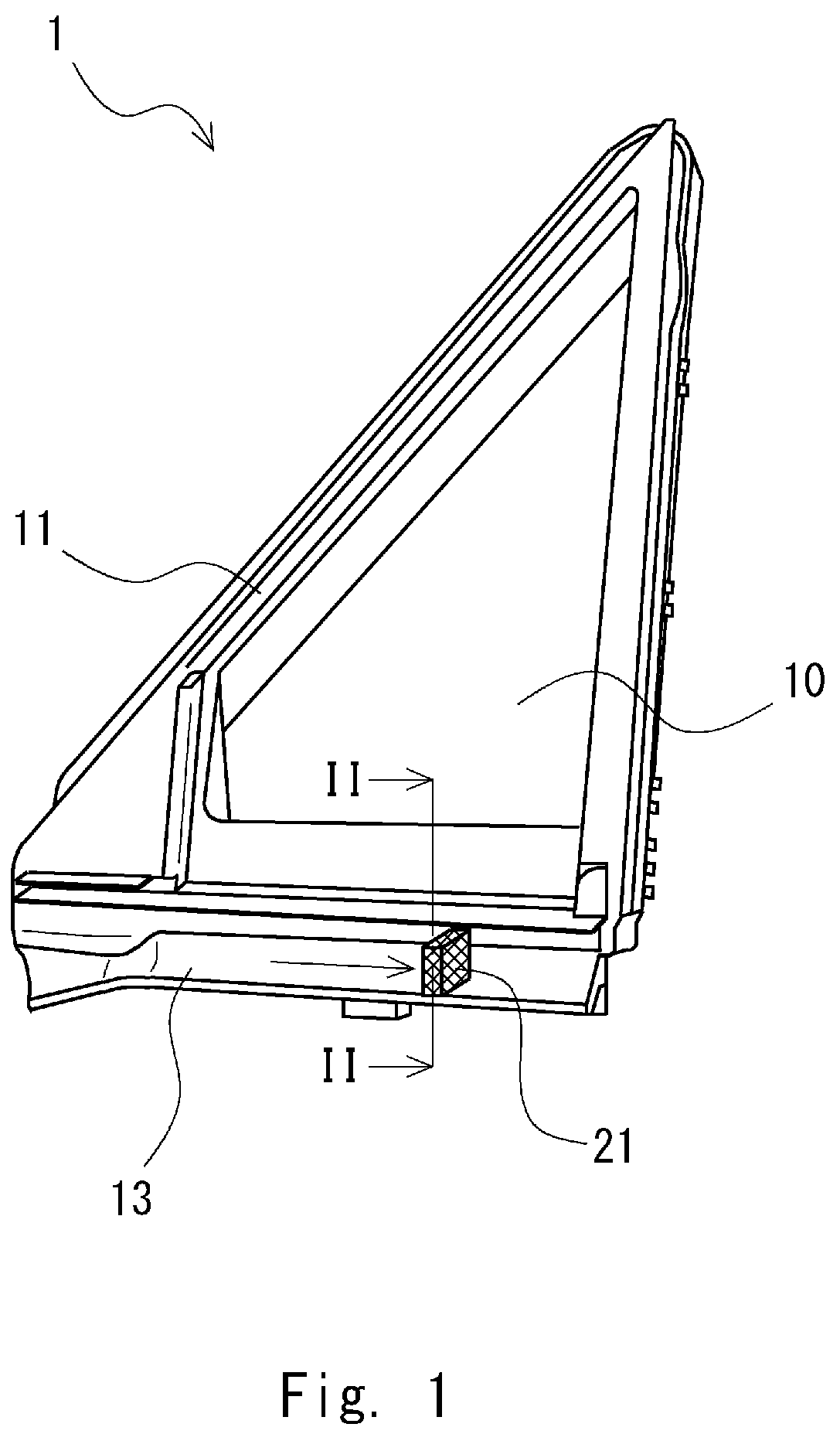 Patent US12351006 Figure 1 – Window glass for vehicle with noise reduction