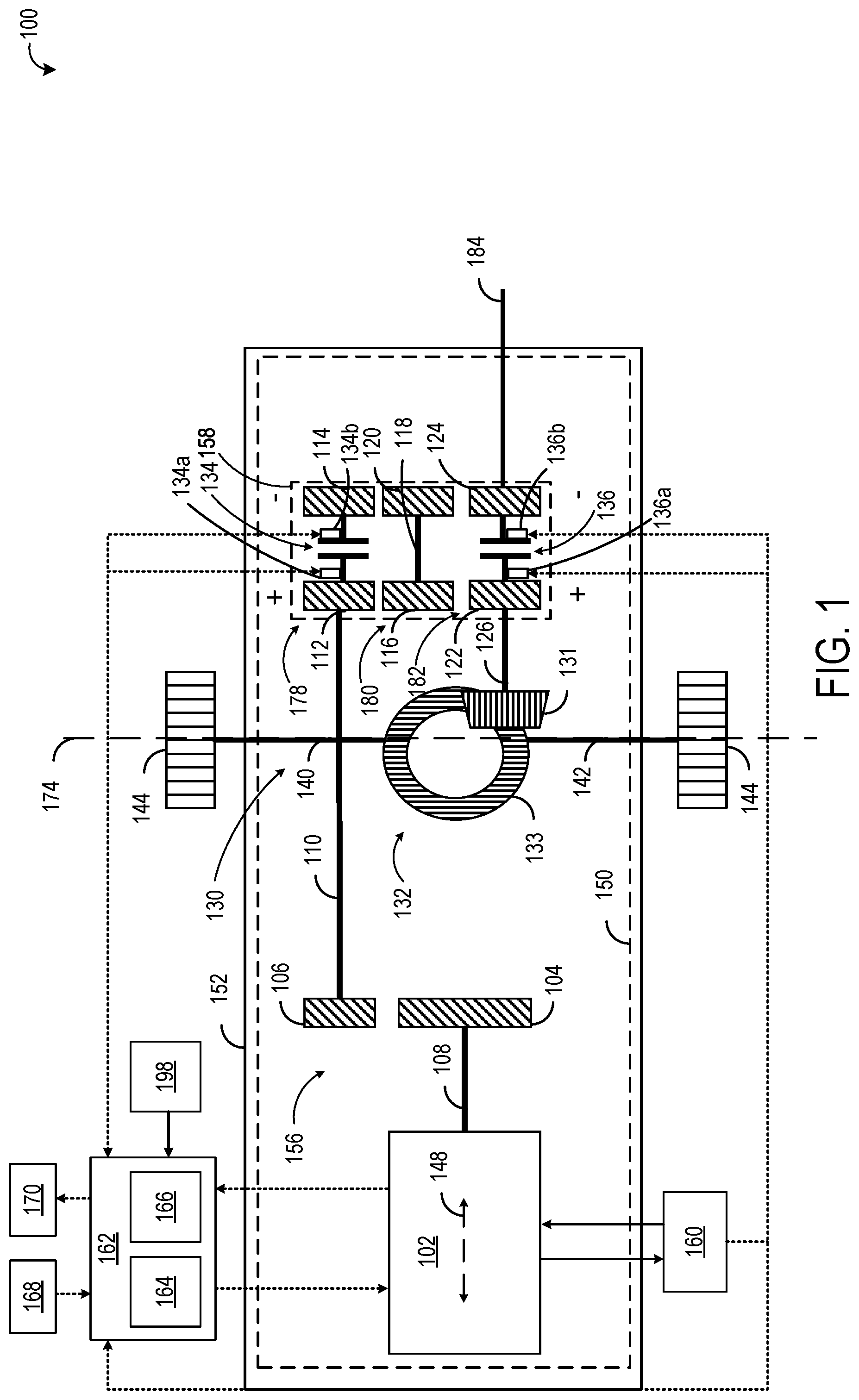 Patent US12351009 — Systems and methods for an electric axle — Figure 1