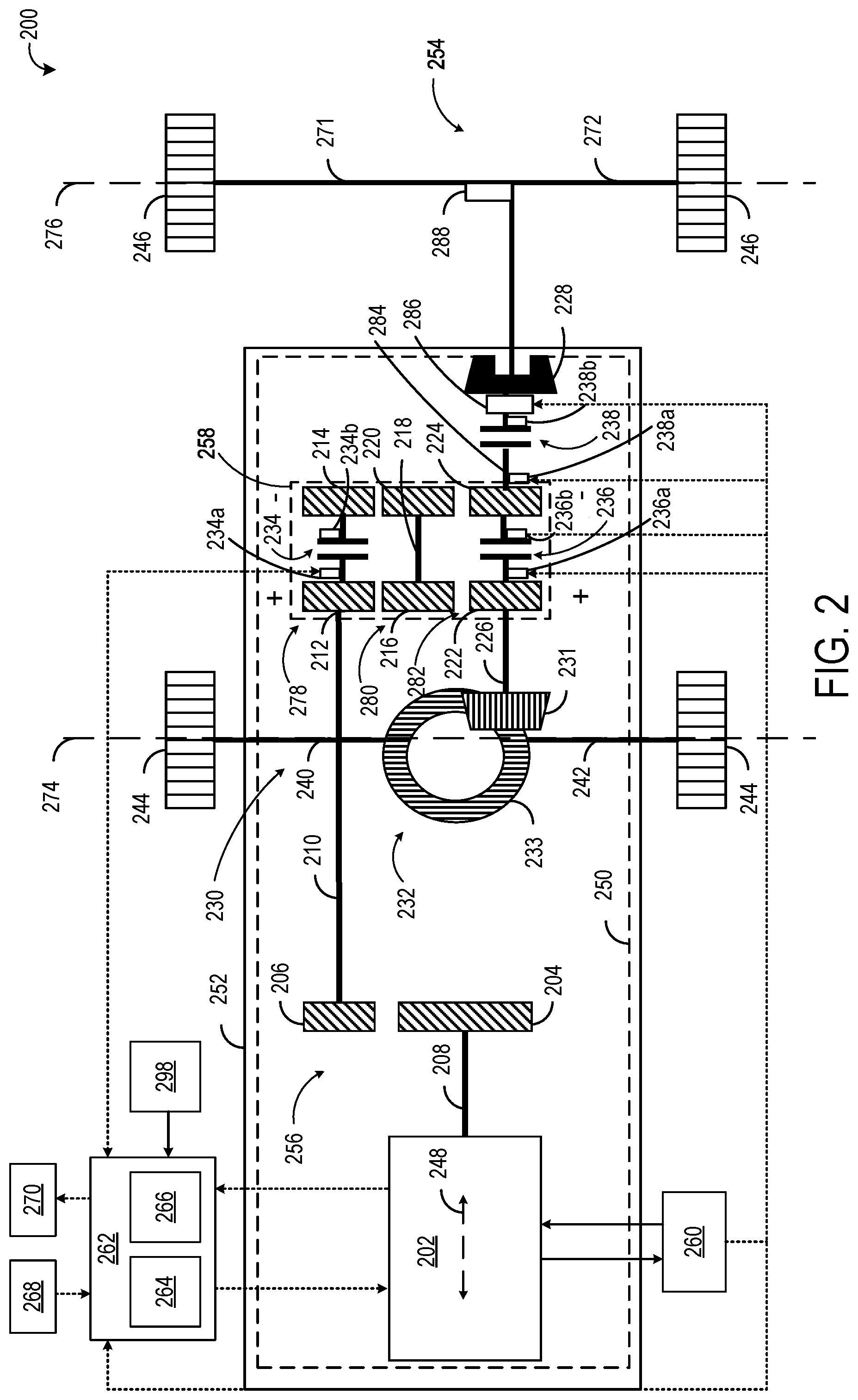 Patent US12351009 Figure 2 – Systems and methods for an electric axle
