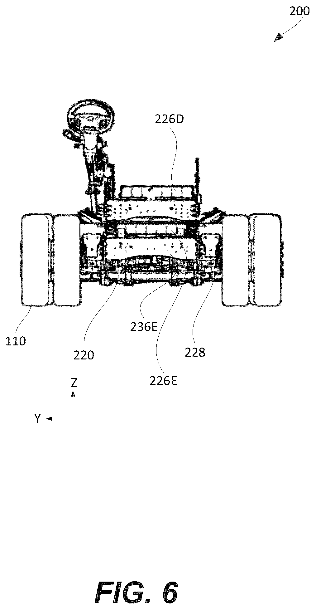 Patent US12351011 Figure 6 – Axle arrangement for an electric commercial vehicle chassis