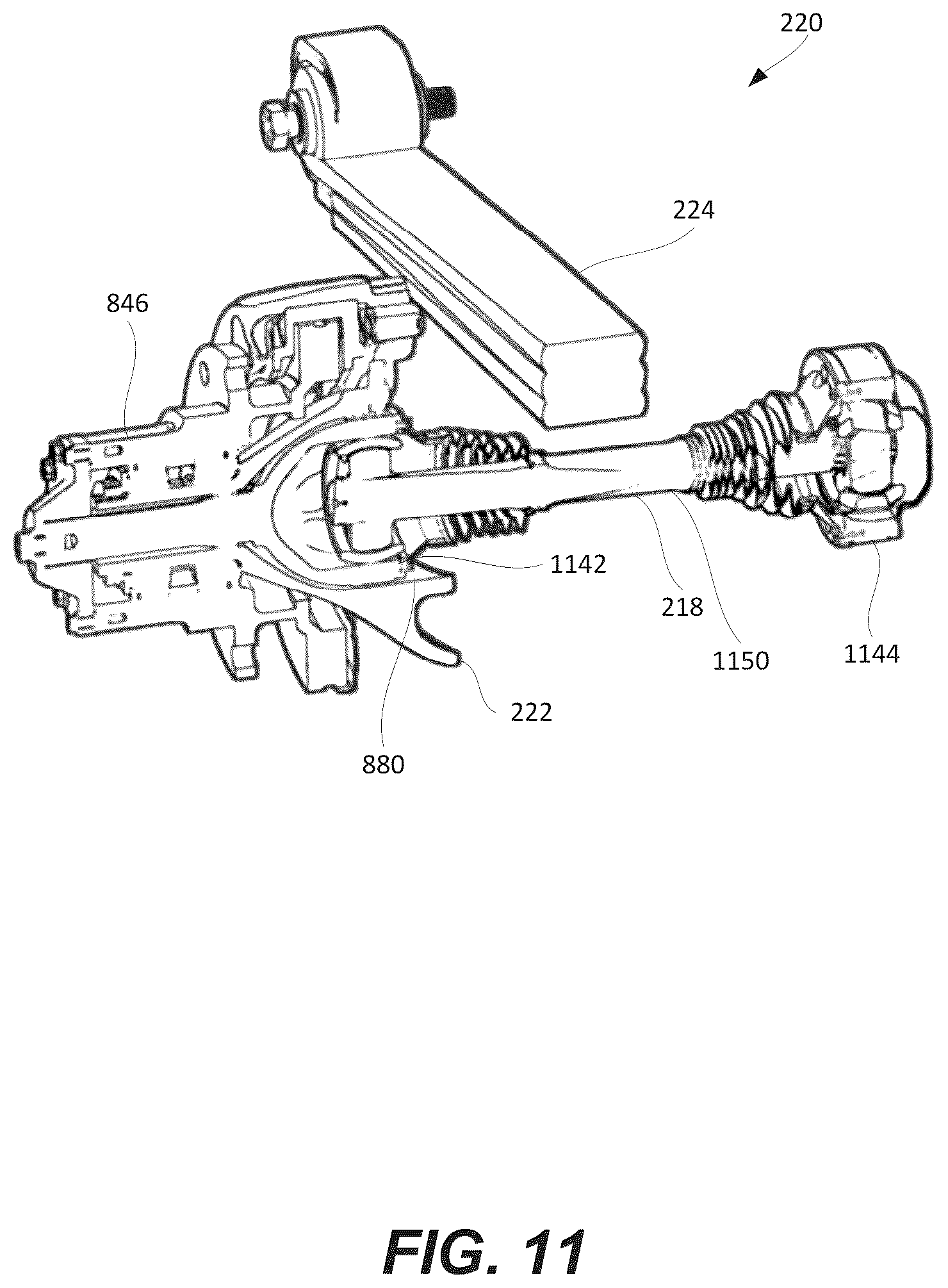 Patent US12351011 Figure 11 – Axle arrangement for an electric commercial vehicle chassis