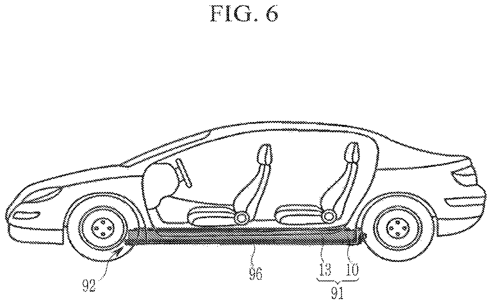 Patent US12351013 Figure 6 – Chassis components, vehicle battery system integrally formed with chassis components, and integrated battery system vehicle comprising same