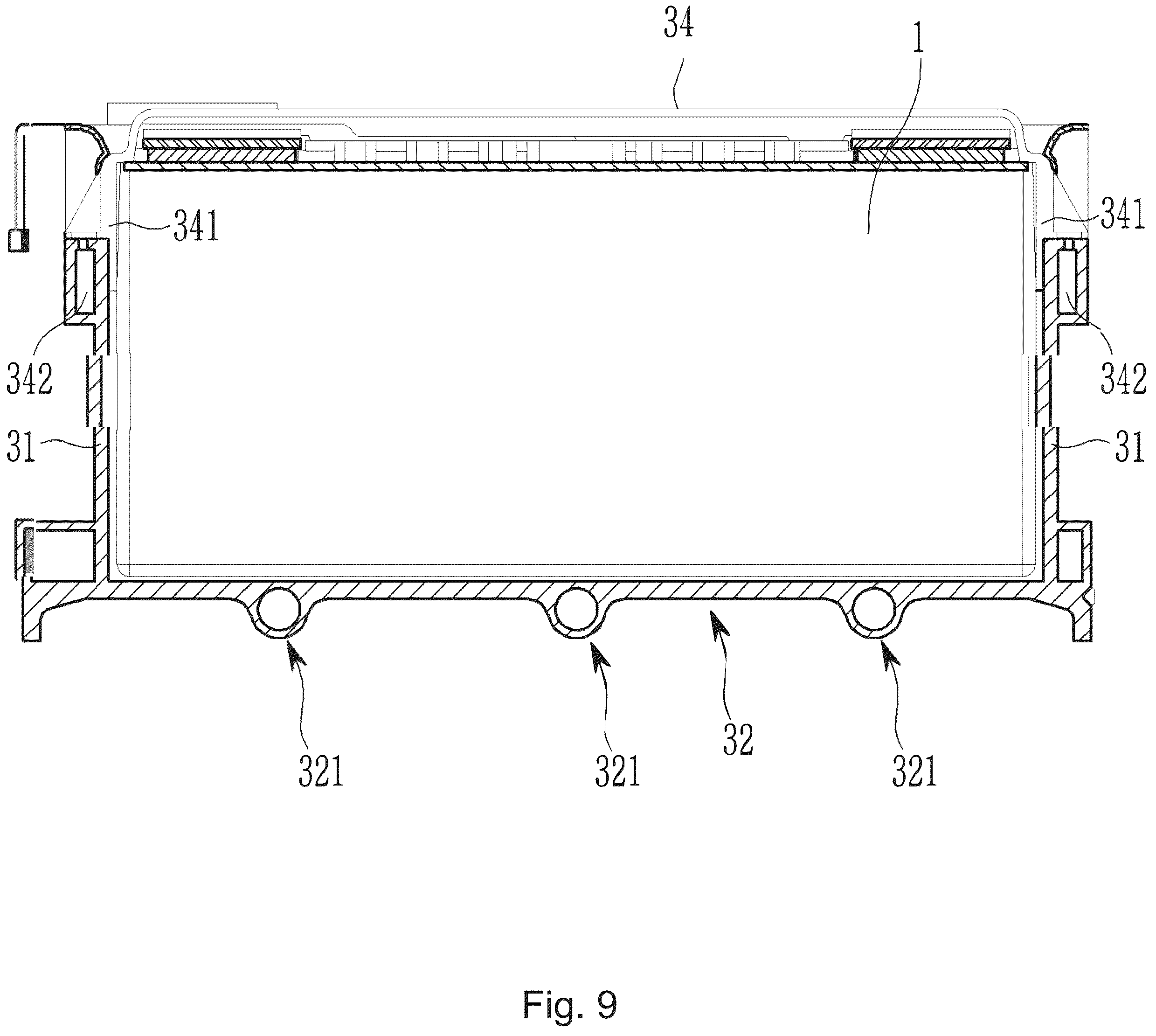 Patent US12351013 Figure 9 – Chassis components, vehicle battery system integrally formed with chassis components, and integrated battery system vehicle comprising same