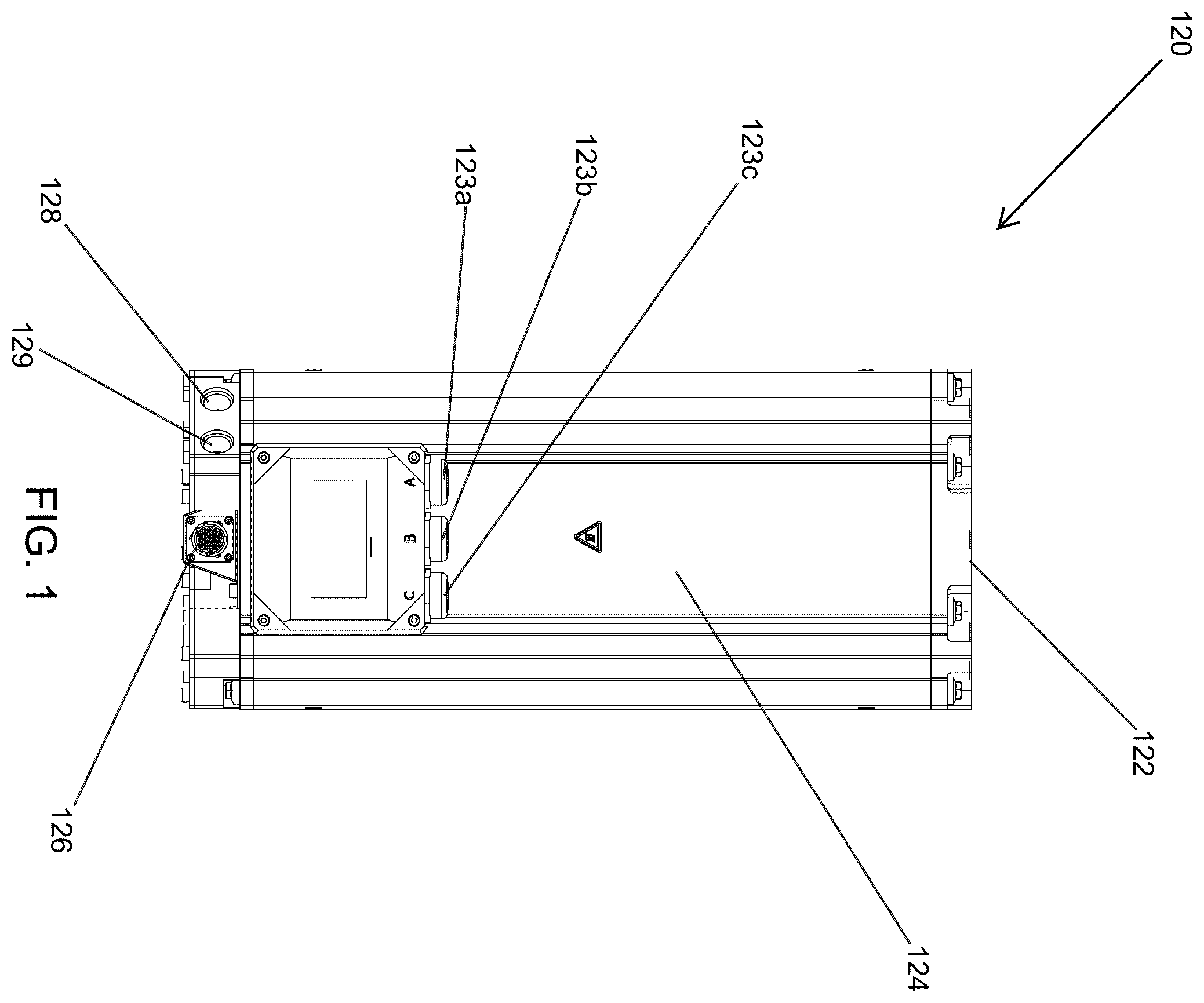 Patent US12351014 — Optimized AC powered auxiliary units for medium/heavy duty configurable electric trucks — Figure 1
