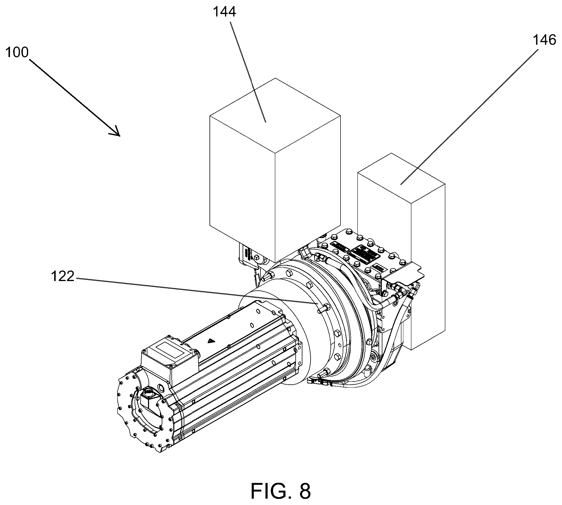 Patent US12351014 Figure 8 – Optimized AC powered auxiliary units for medium/heavy duty configurable electric trucks