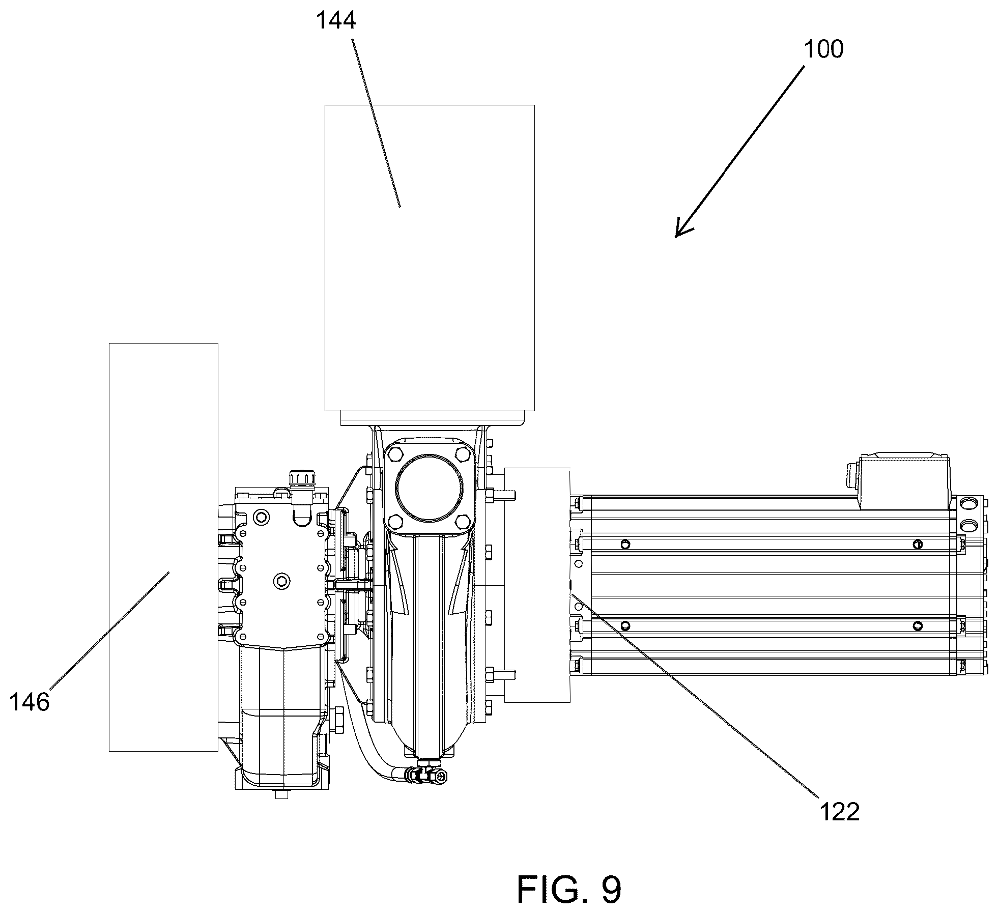 Patent US12351014 Figure 9 – Optimized AC powered auxiliary units for medium/heavy duty configurable electric trucks