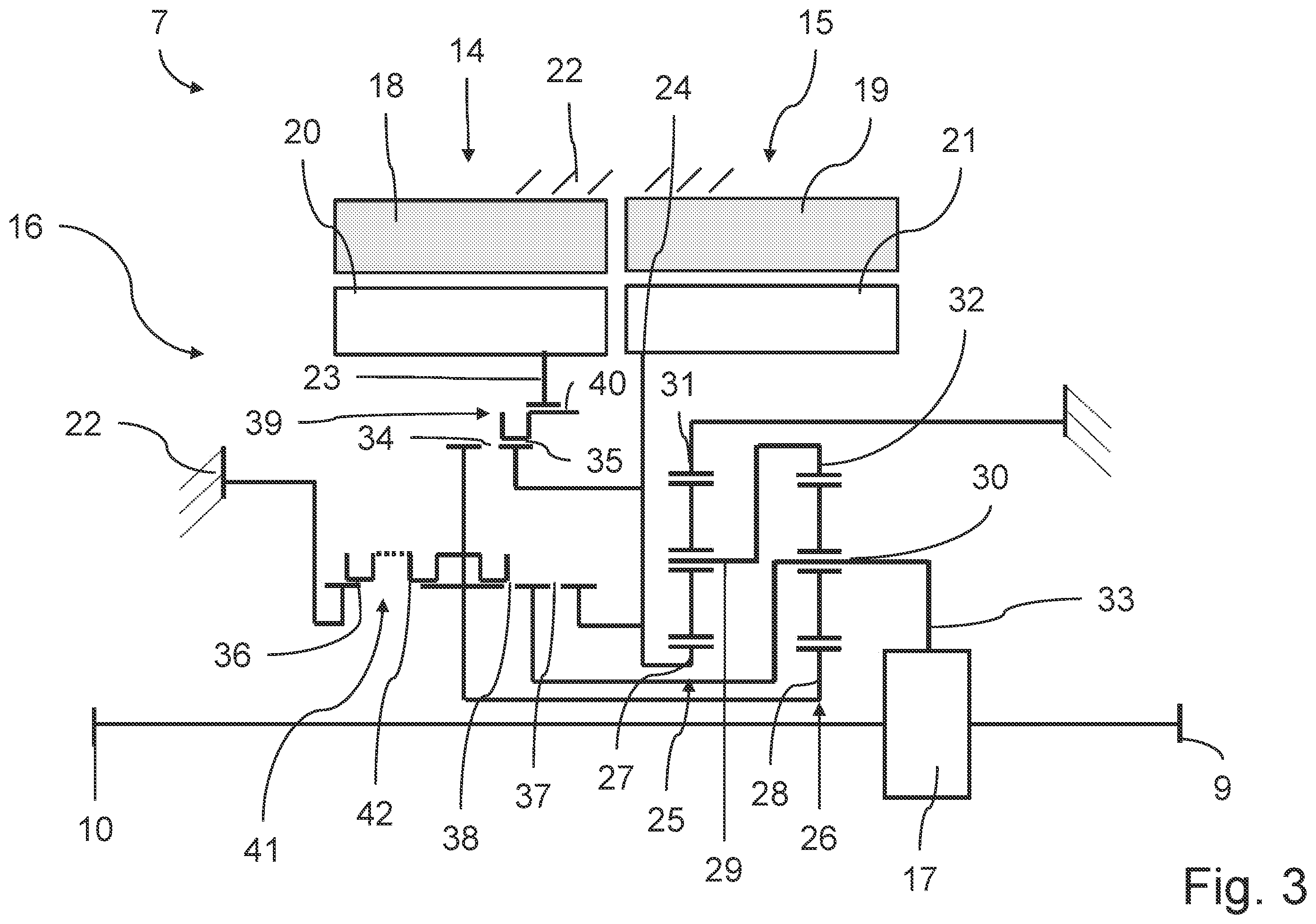 Patent US12351020 Figure 3 – Drive unit for an electric vehicle