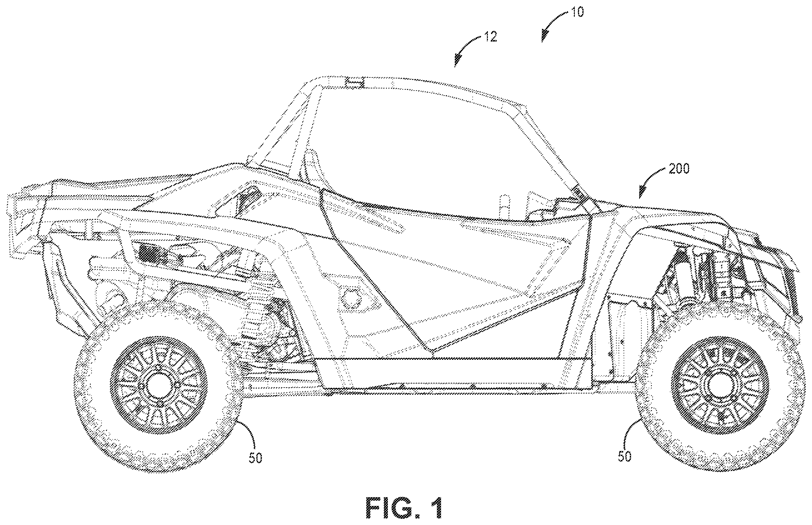 Patent US12351027 Figure 1 – Off-road recreational vehicle