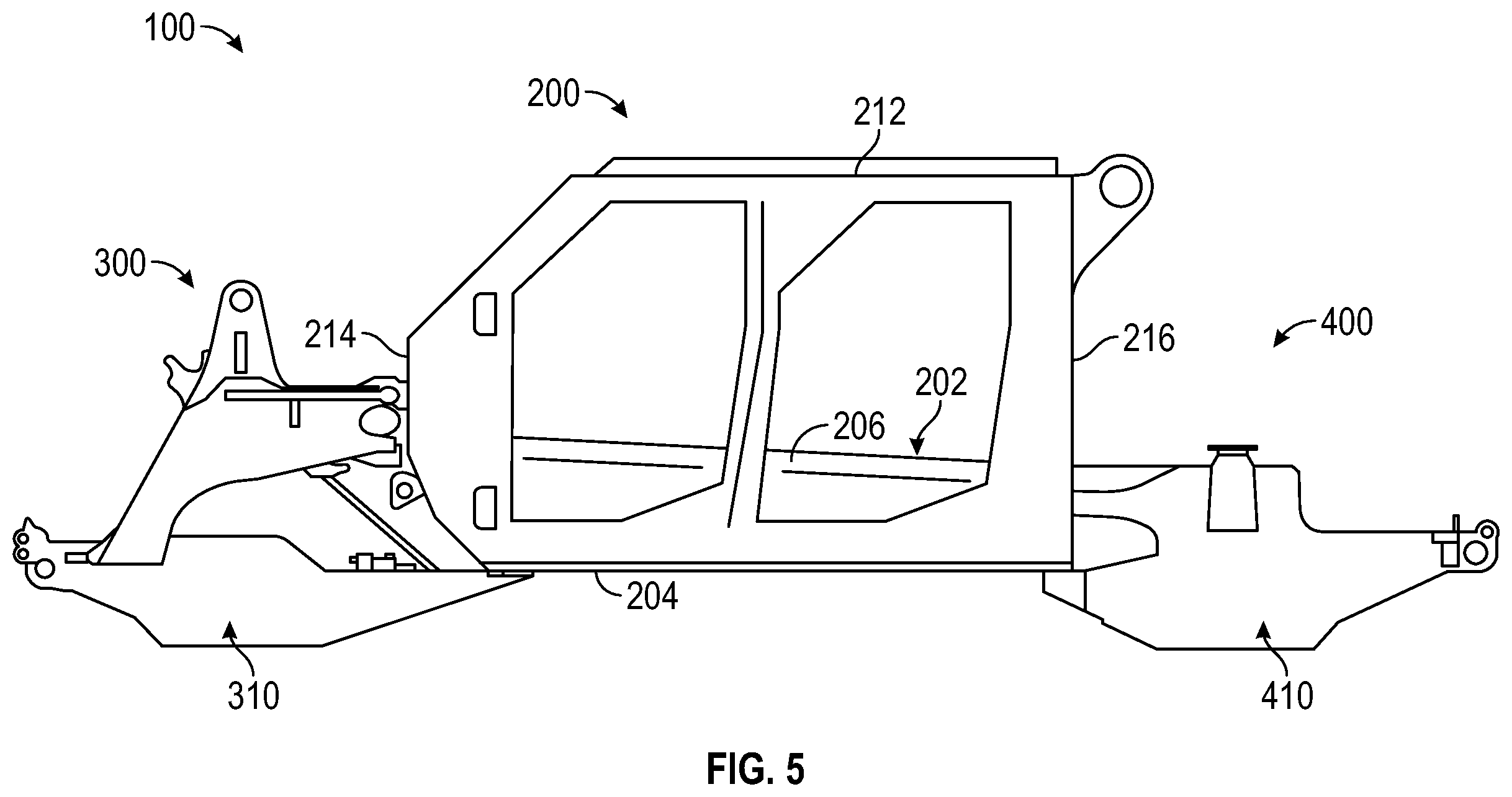 Patent US12351028 Figure 5 – Military vehicle with modular battery units