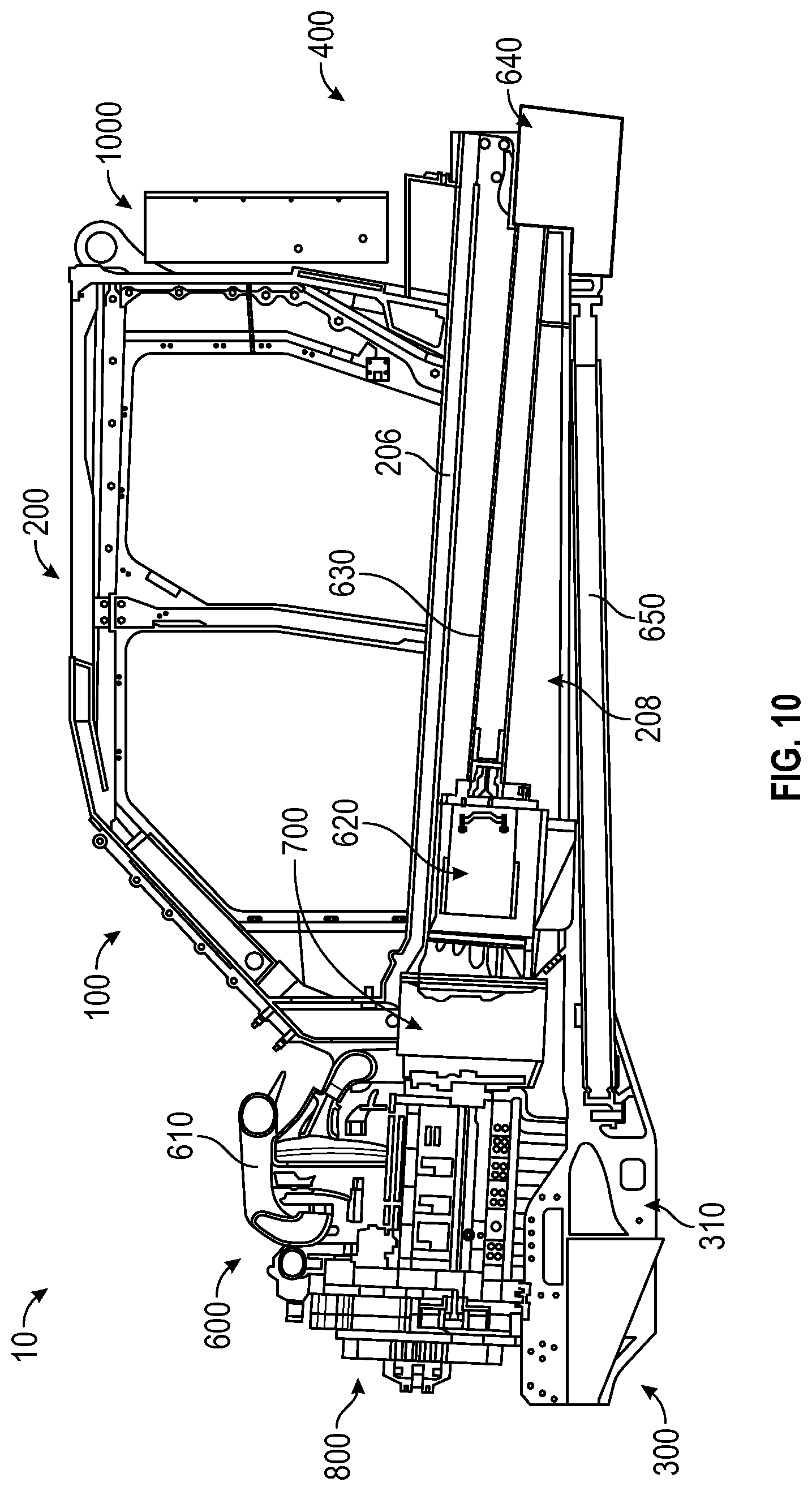 Patent US12351028 Figure 10 – Military vehicle with modular battery units