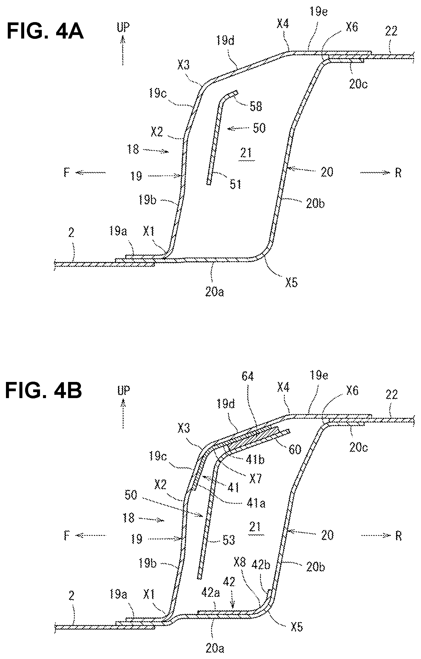 Patent US12351029 Figure 4 – Lower vehicle-body structure of vehicle