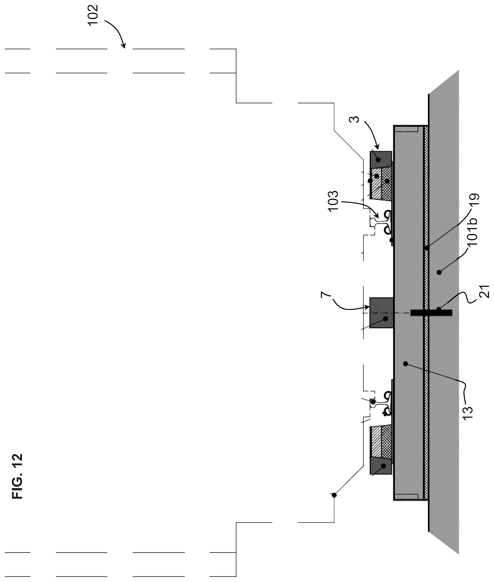 Patent US12351036 Figure 12 – Magnetic levitation railway system