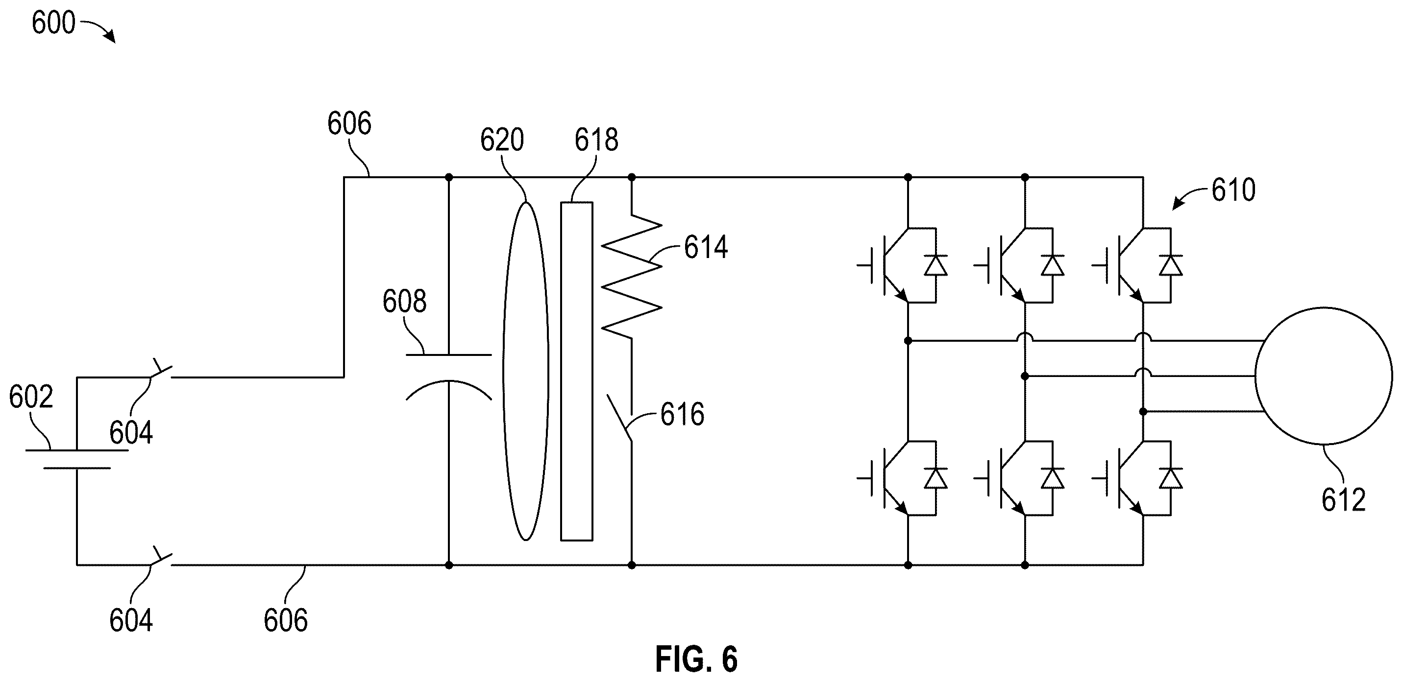 Patent US12351037 Figure 6 – Thermal management of active discharge function in automotive inverters
