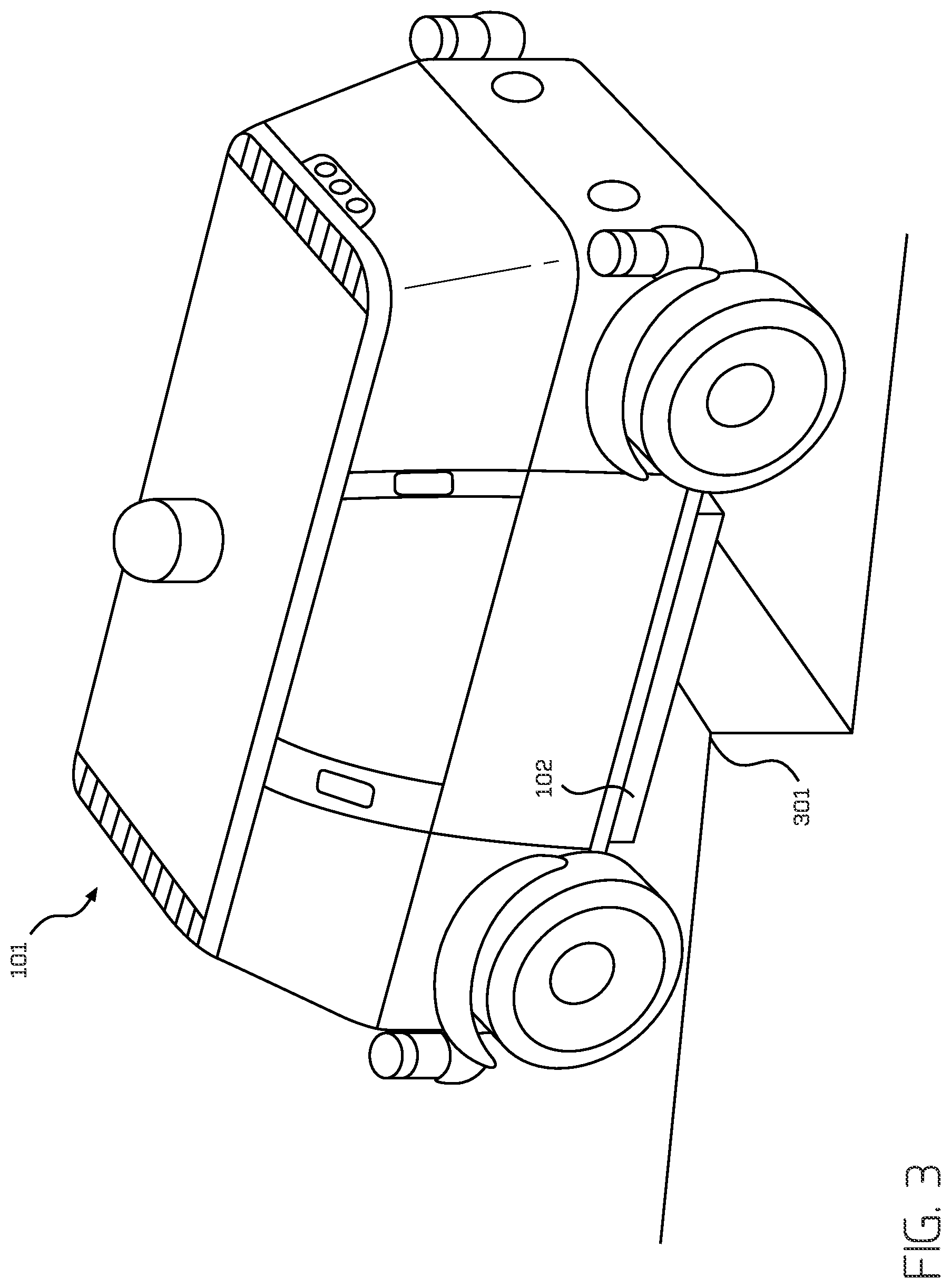 Patent US12351041 Figure 3 – Impact detection on vehicle underside