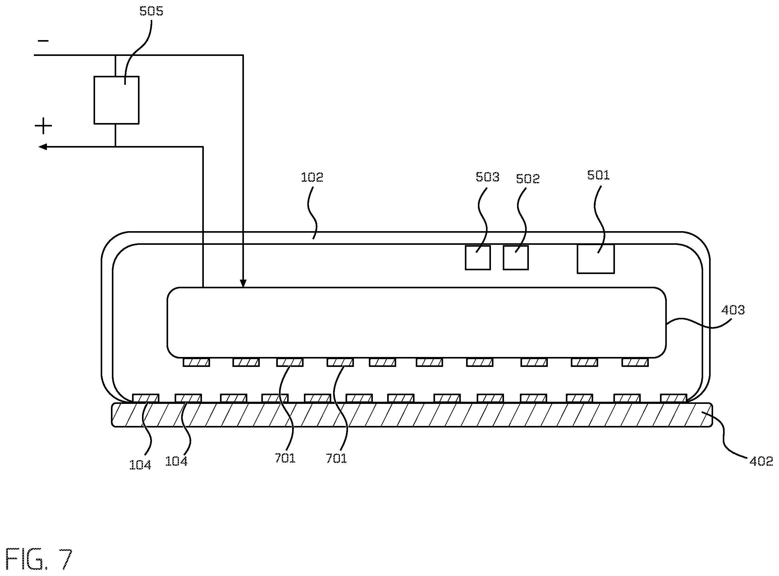Patent US12351041 Figure 7 – Impact detection on vehicle underside