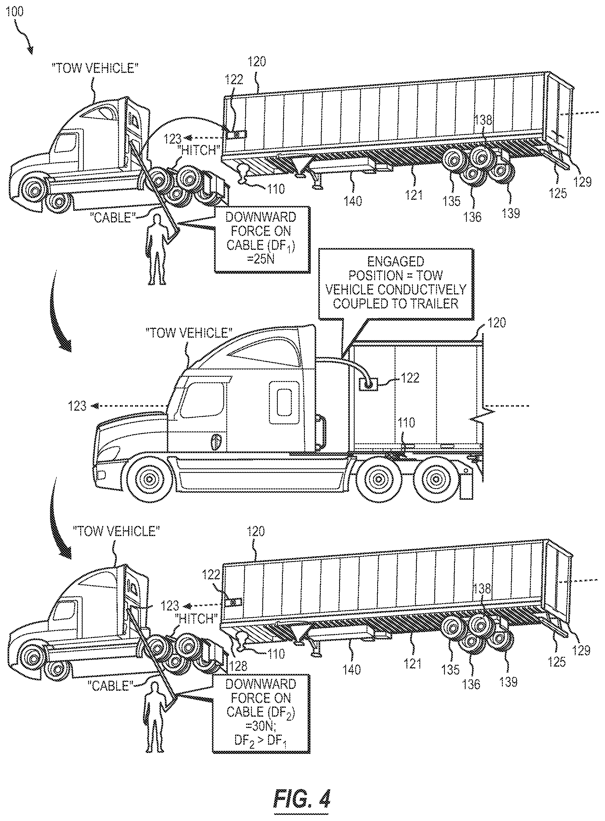 Patent US12351047 Figure 4 – System for power supply, power generation, and power distribution of a trailer