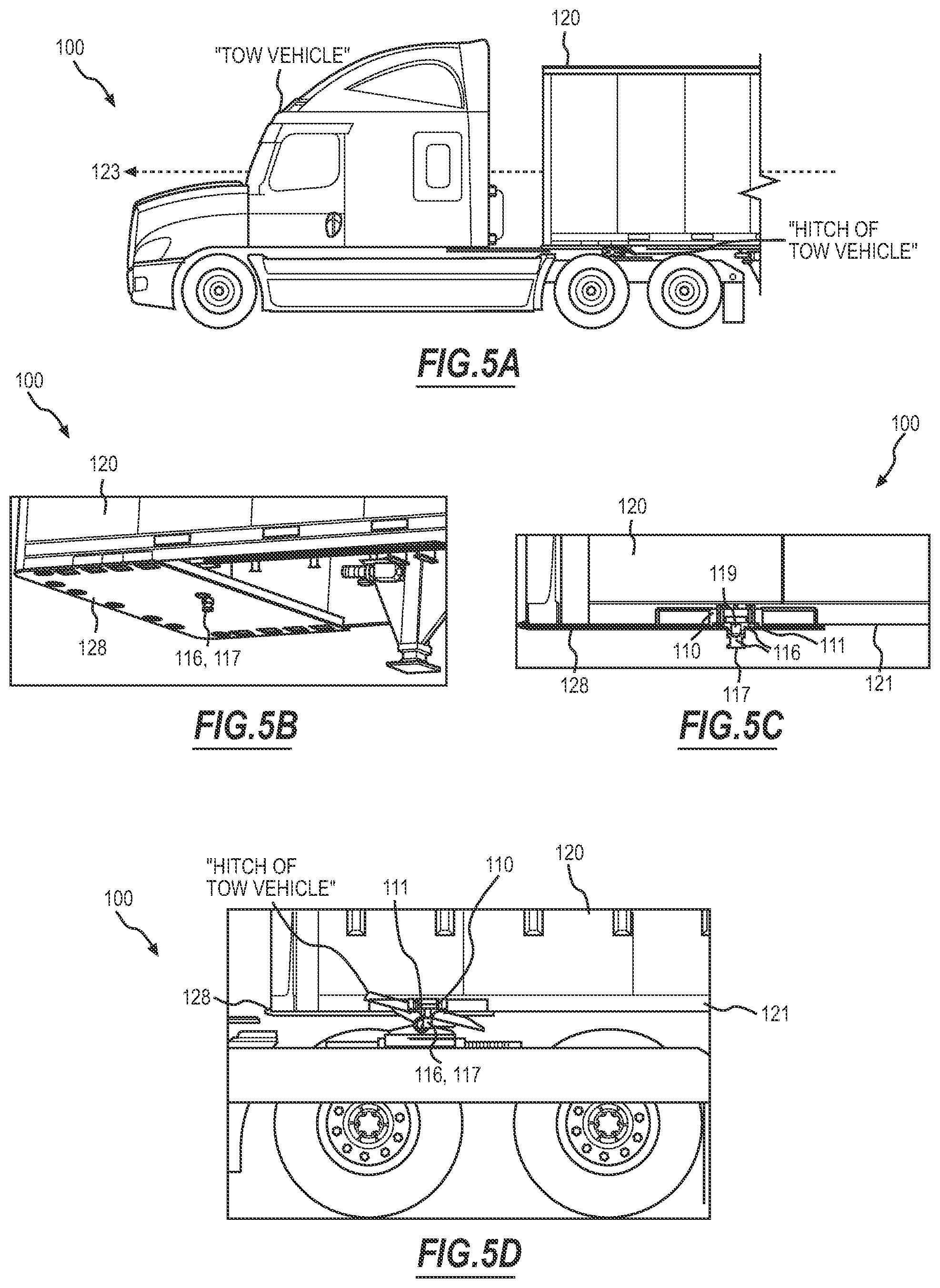 Patent US12351047 Figure 5 – System for power supply, power generation, and power distribution of a trailer