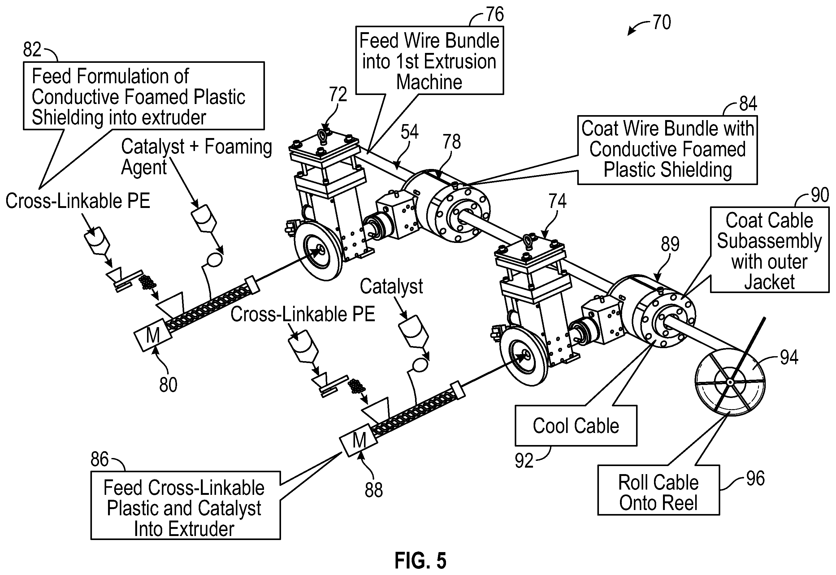 Patent US12351049 Figure 4 – Charging cord designs and routing configurations for use during in-flight bidirectional charging of electrified vehicles
