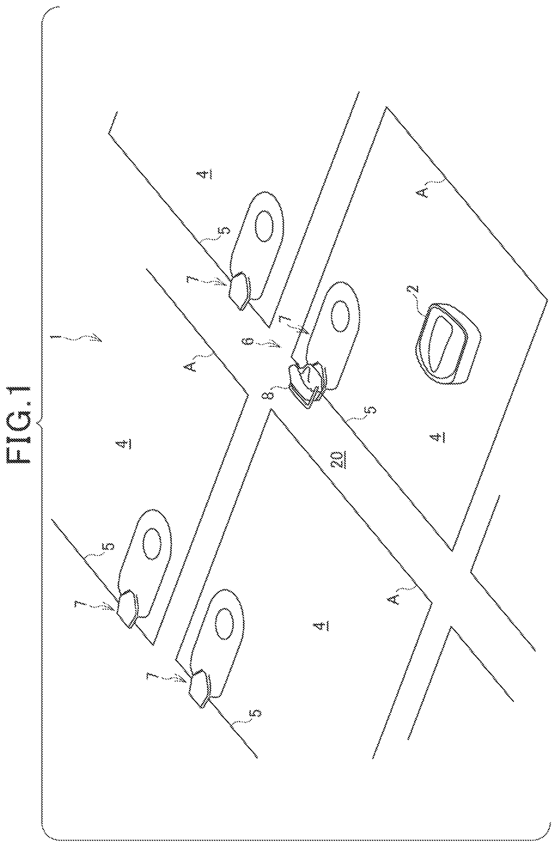 Patent US12351050 Figure 1 – Station and power supply device of autonomous travel work machine