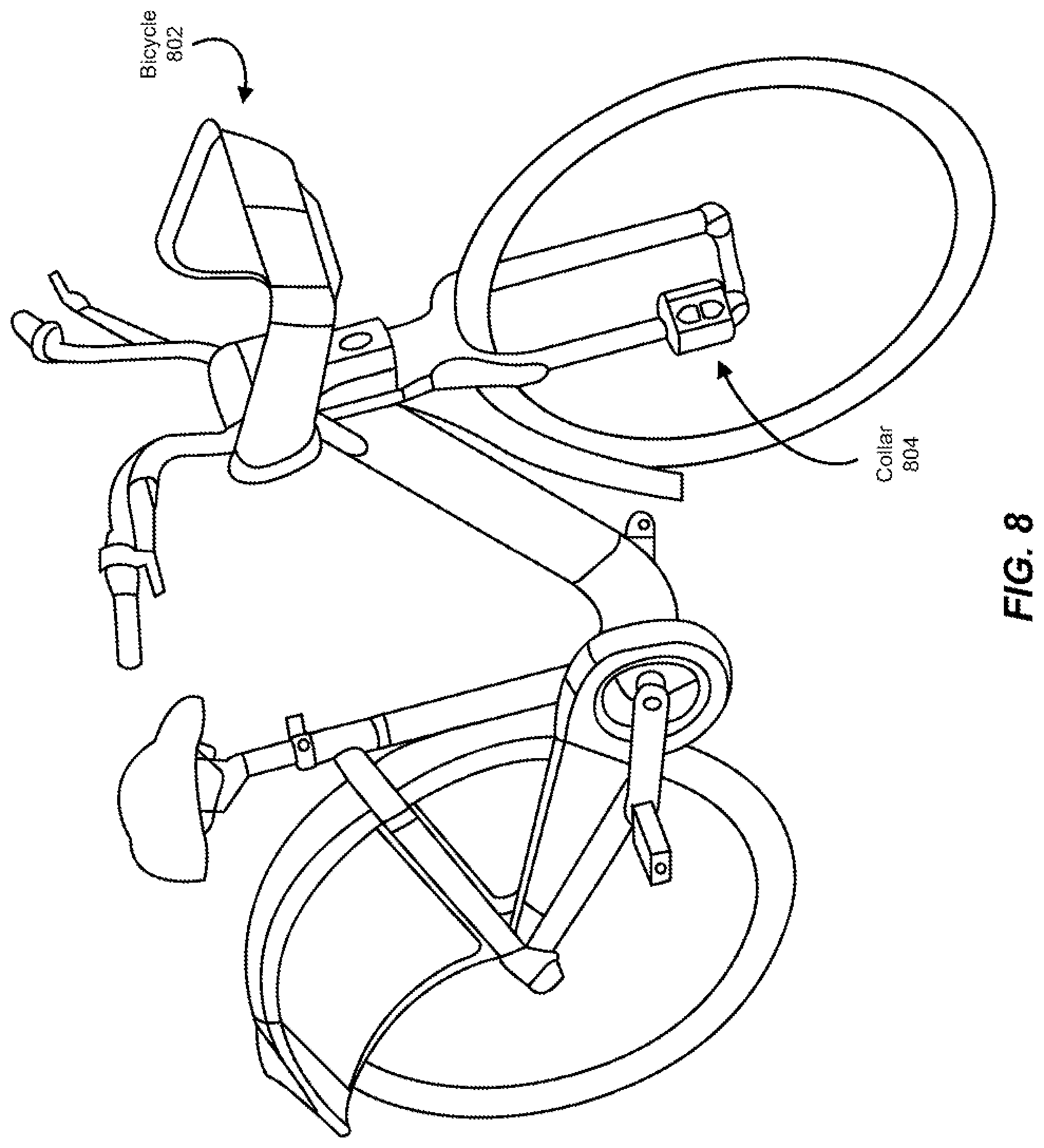 Patent US12351053 Figure 8 – Apparatus, systems, and methods for charging personal mobility vehicles via docks