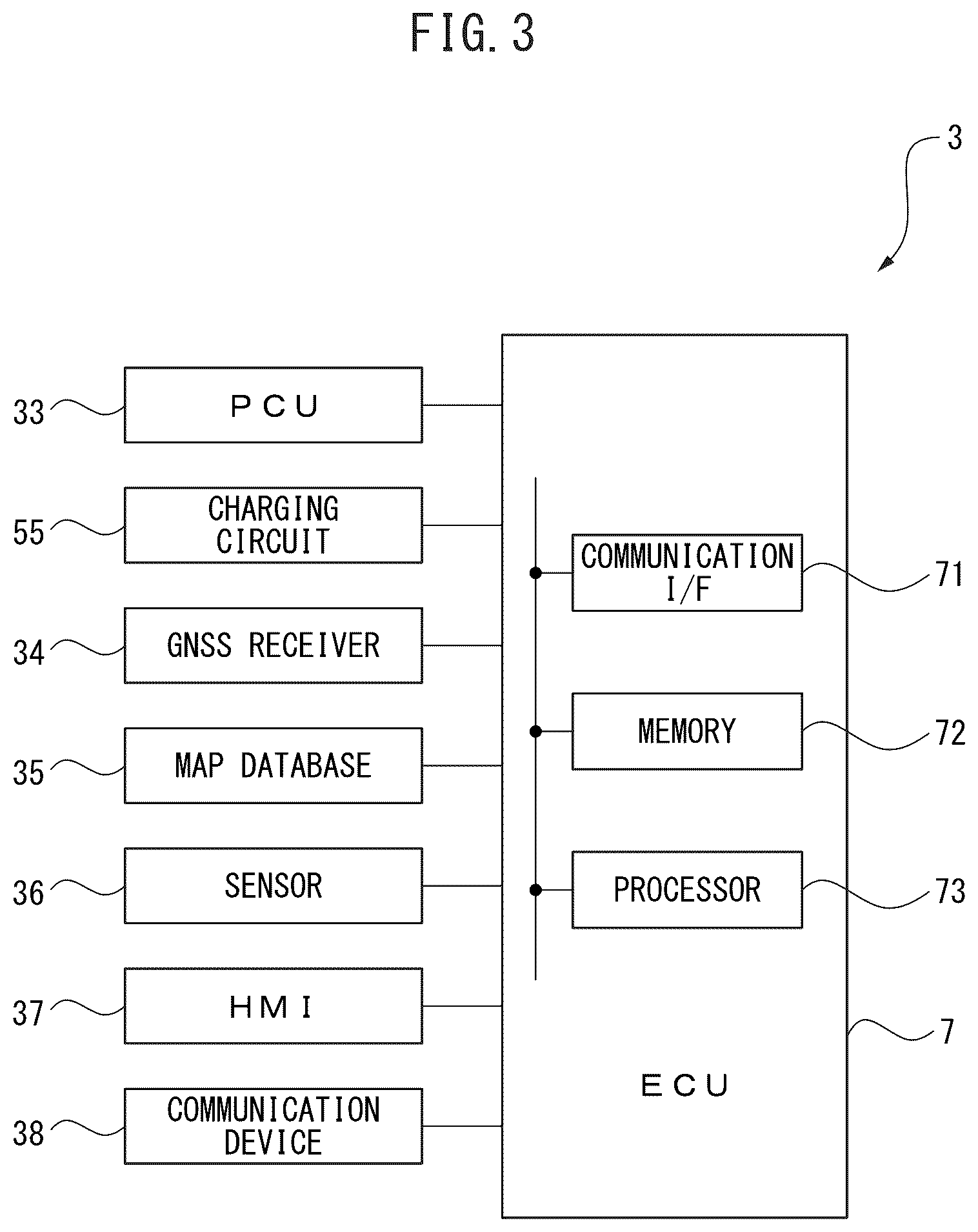 Patent US12351055 Figure 3 – Vehicle control device for prohibiting lane changing, vehicle control method for prohibiting lane changing, and non-transitory recording medium