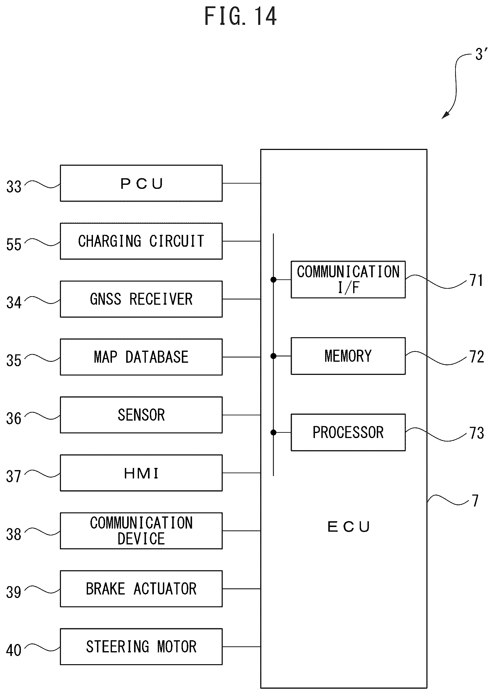 Patent US12351055 Figure 14 – Vehicle control device for prohibiting lane changing, vehicle control method for prohibiting lane changing, and non-transitory recording medium