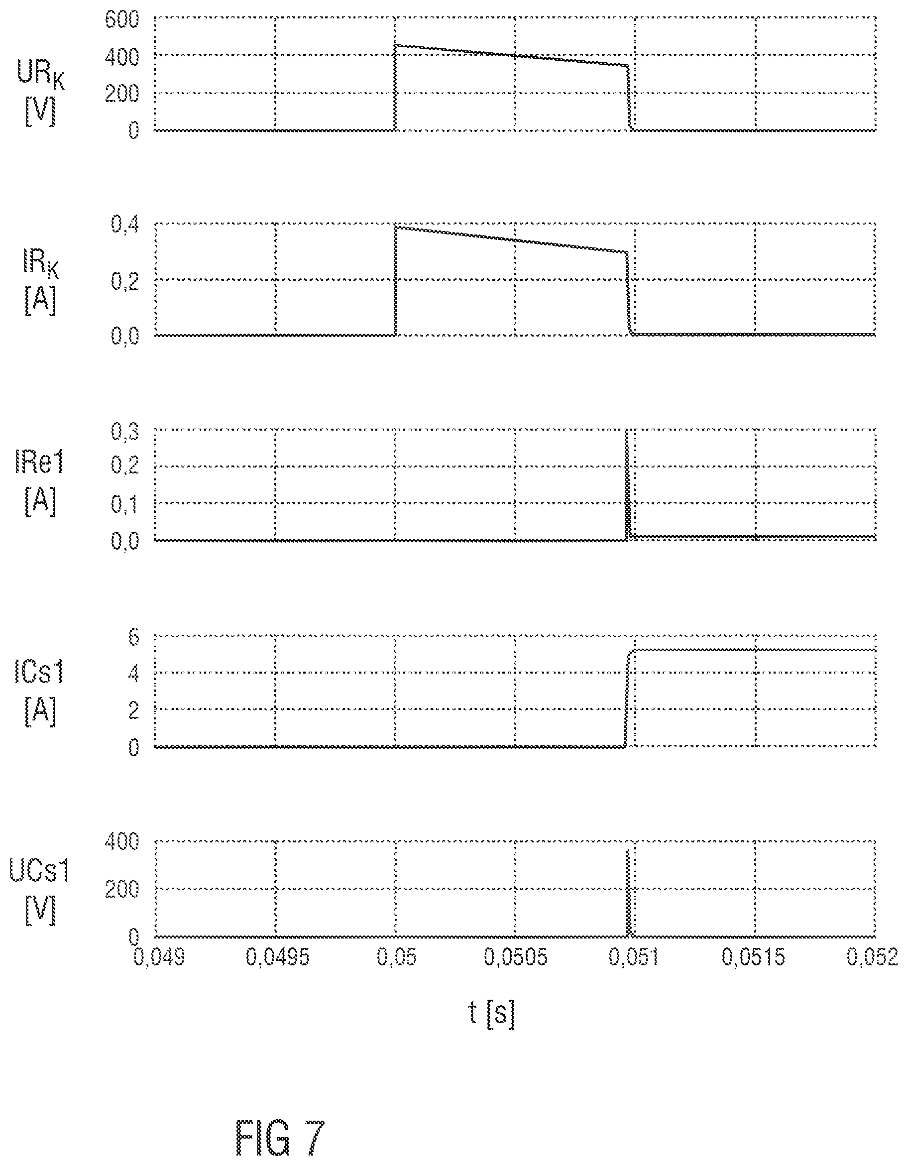 Patent US12351057 Figure 7 – Protection device for an electric dc grid, on-board electrical system for a vehicle, vehicle, and dc charging station