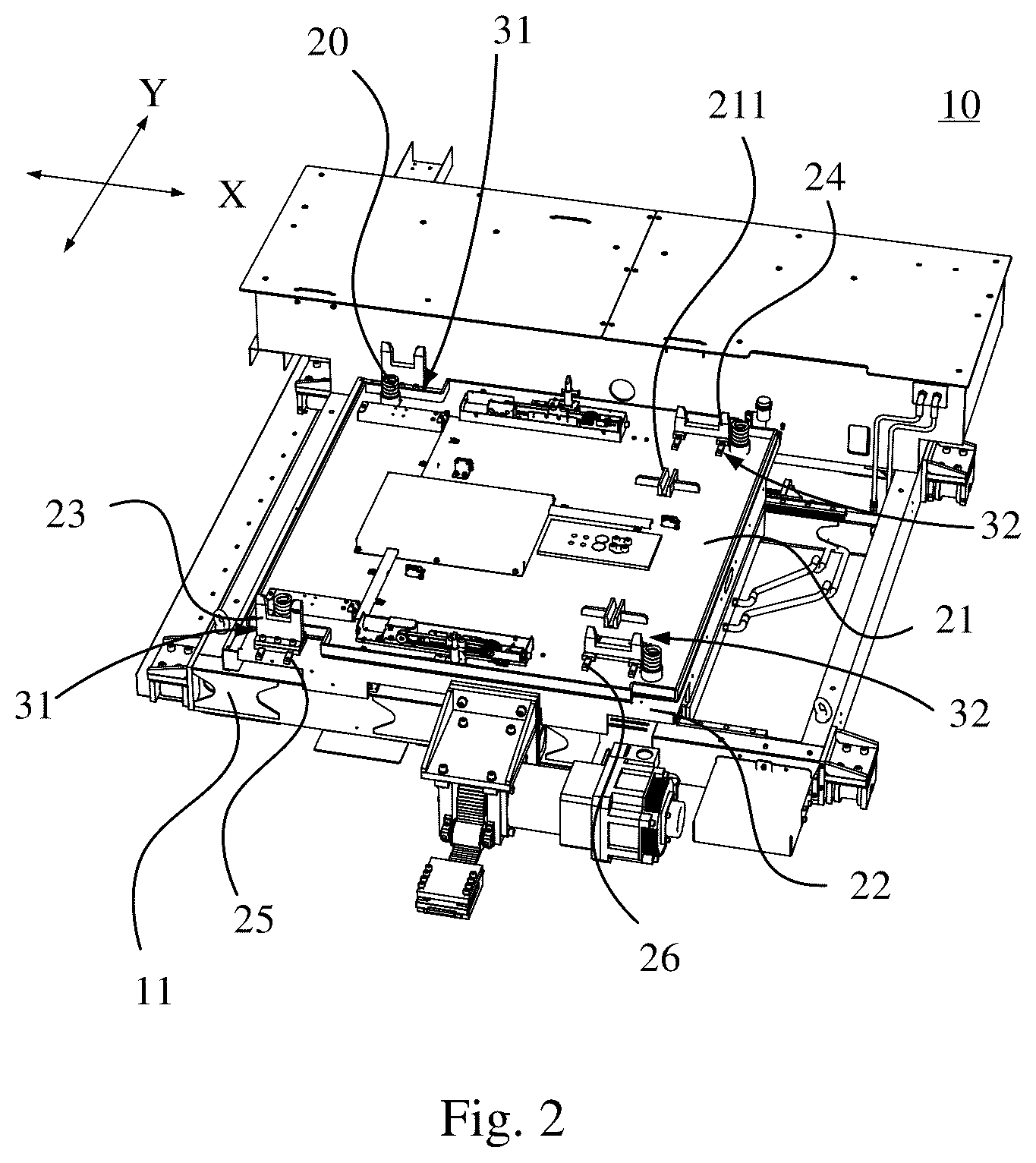 Patent US12351061 Figure 2 – Mounting platform, battery replacement device and control method thereof
