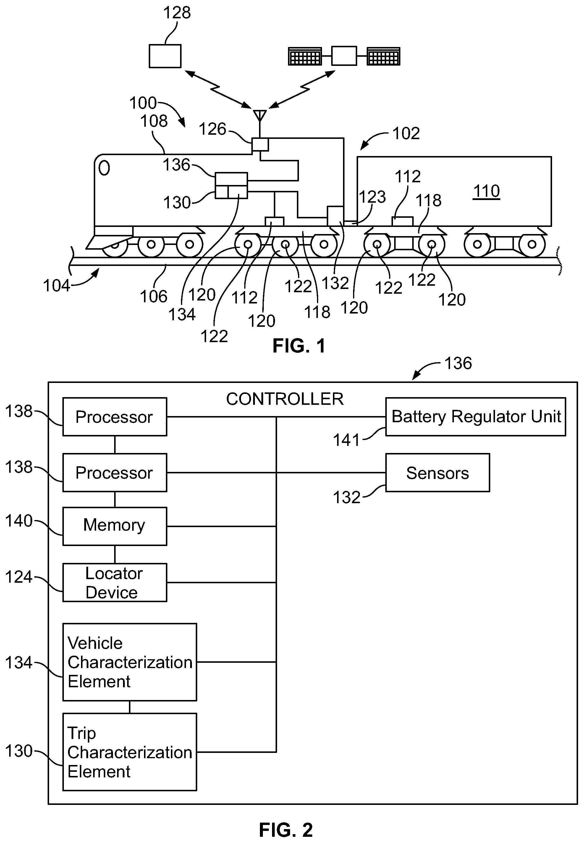 Patent US12351067 Figure 1 – Control system and method for a vehicle system